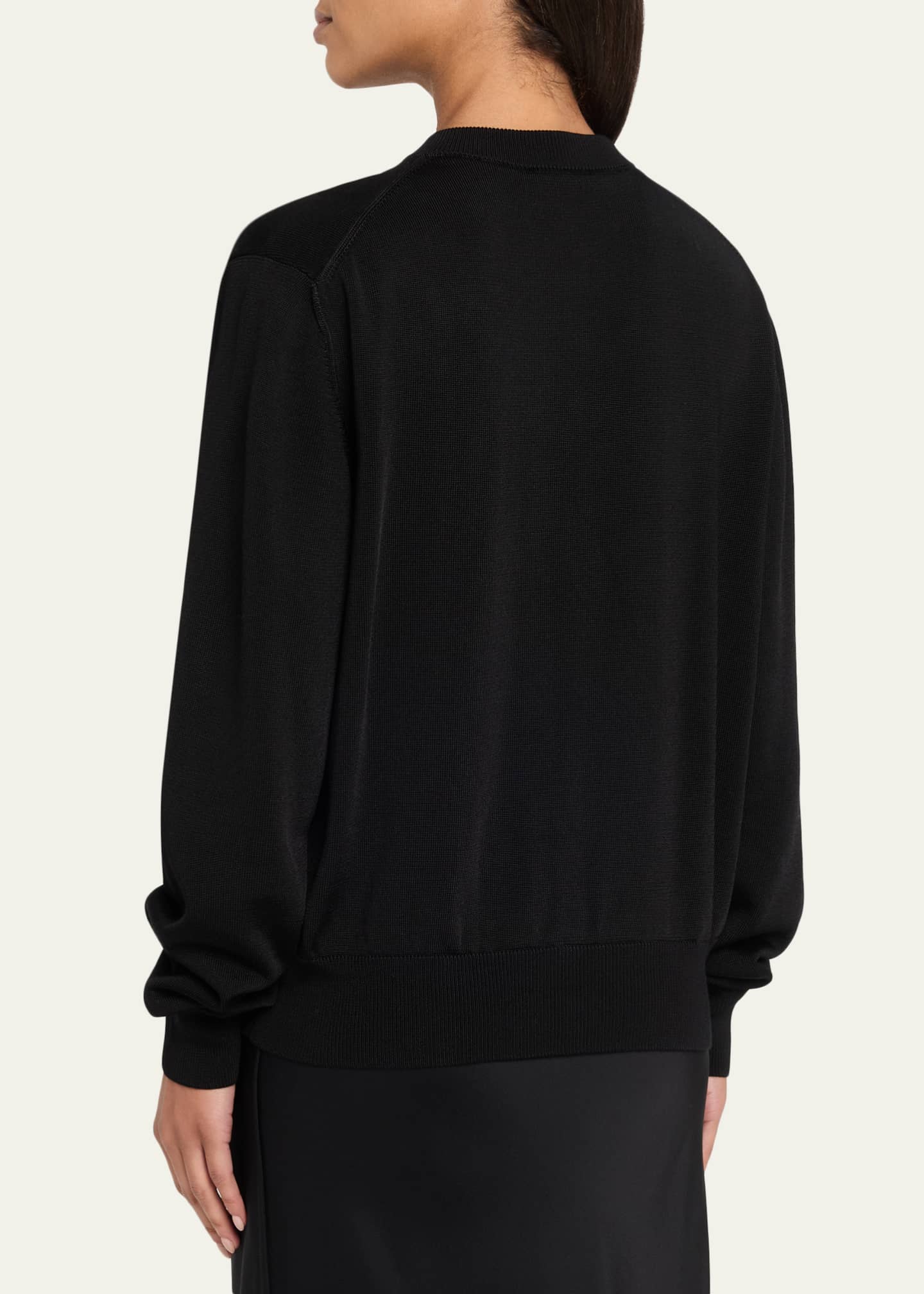 Jil Sander Floral Embroidered Cotton-Blend Crewneck Cardigan