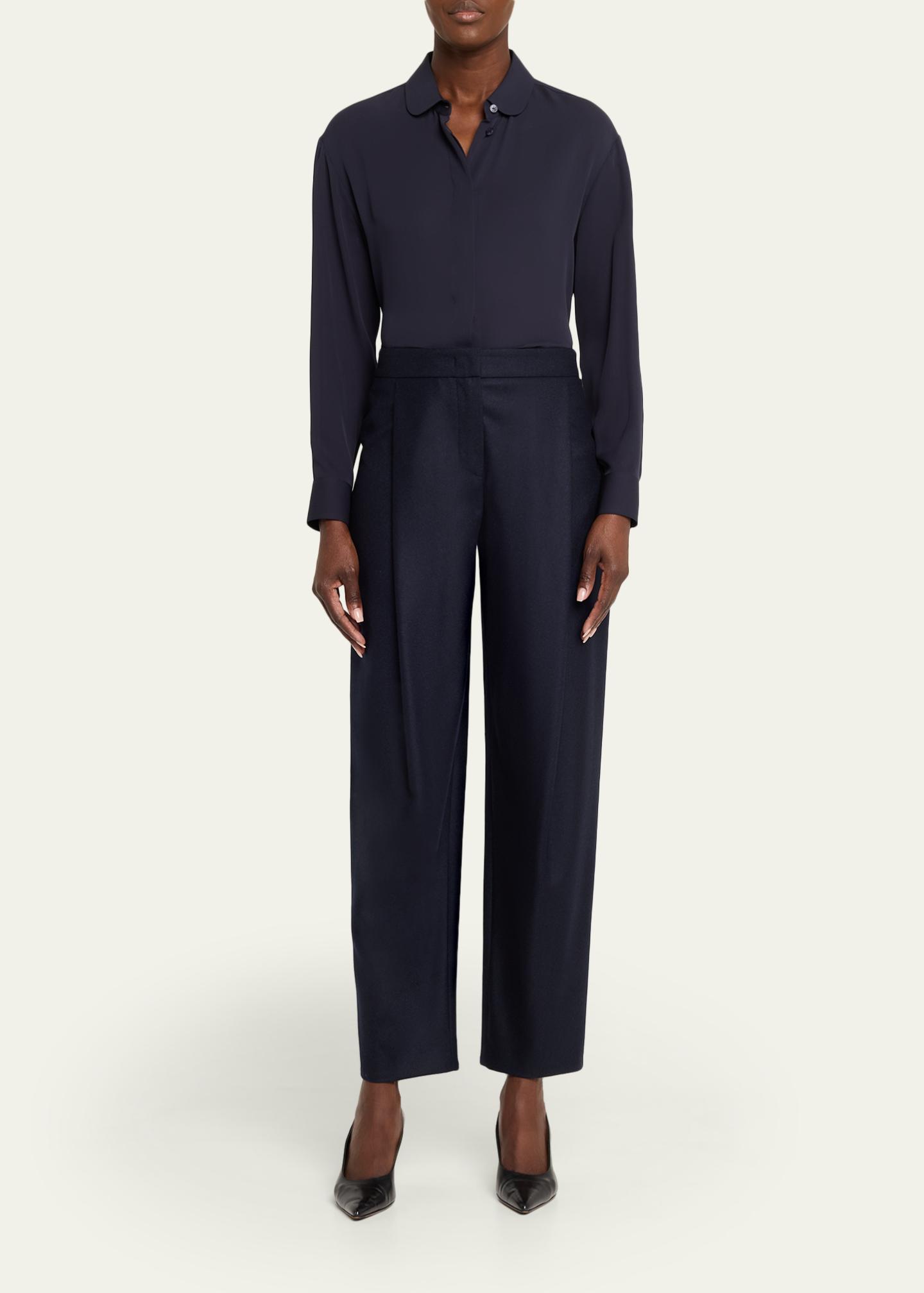 Giorgio Armani Silk Long-Sleeve Button-Down Shirt - Bergdorf Goodman