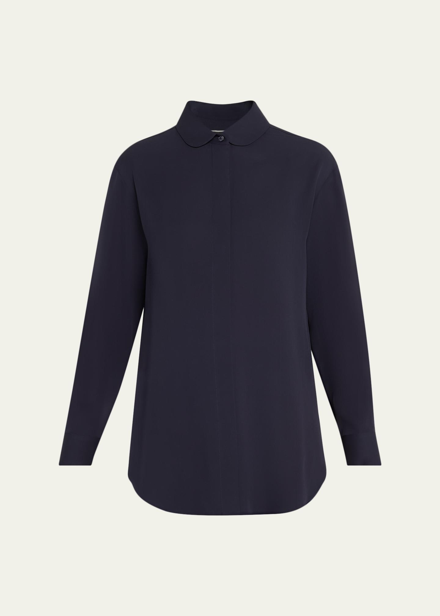 Giorgio Armani Silk Long-Sleeve Button-Down Shirt - Bergdorf Goodman