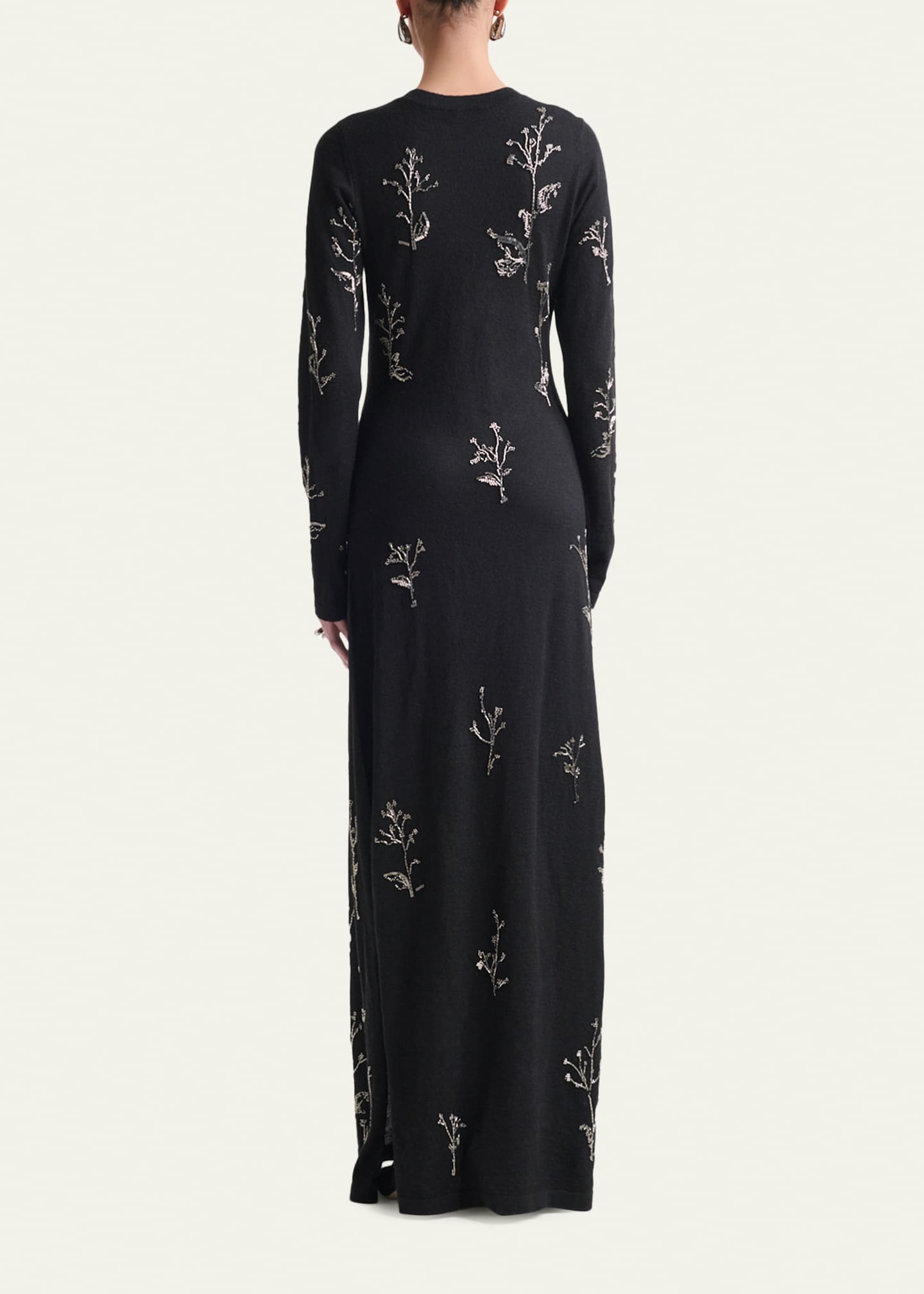 Bozka Beaded Long-Sleeve Dress