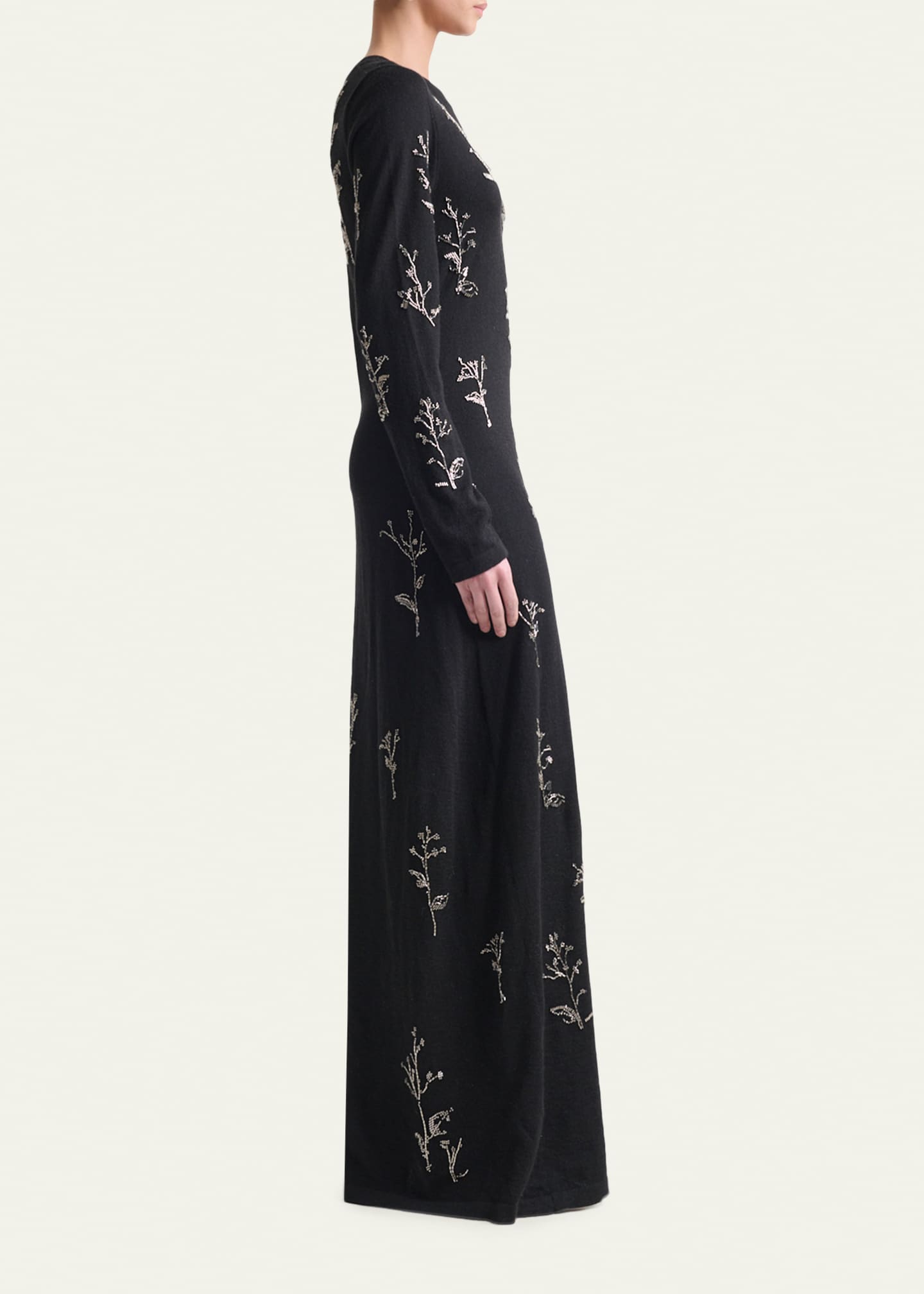 Bozka Beaded Long-Sleeve Dress