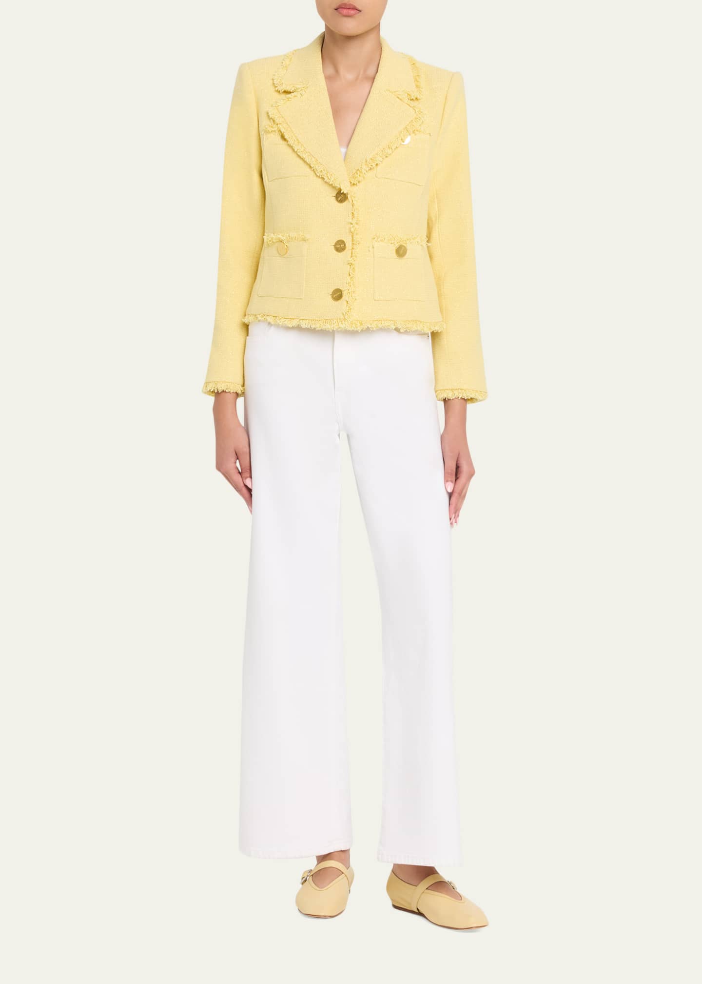 L'Agence Sylvia Tweed Jacket - Bergdorf Goodman