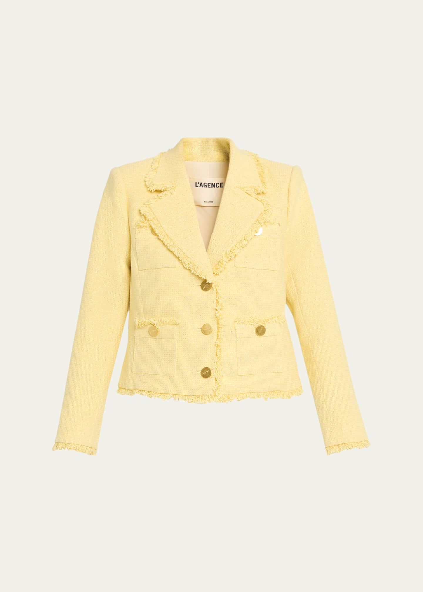 L'Agence Sylvia Tweed Jacket - Bergdorf Goodman