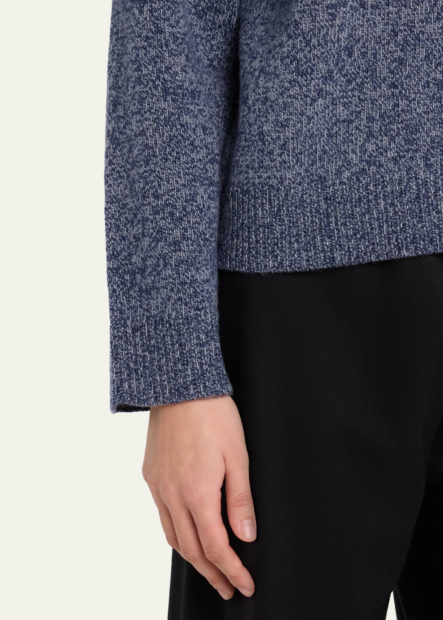 The Elder Statesman Zuma Marled Cashmere Crewneck Sweater