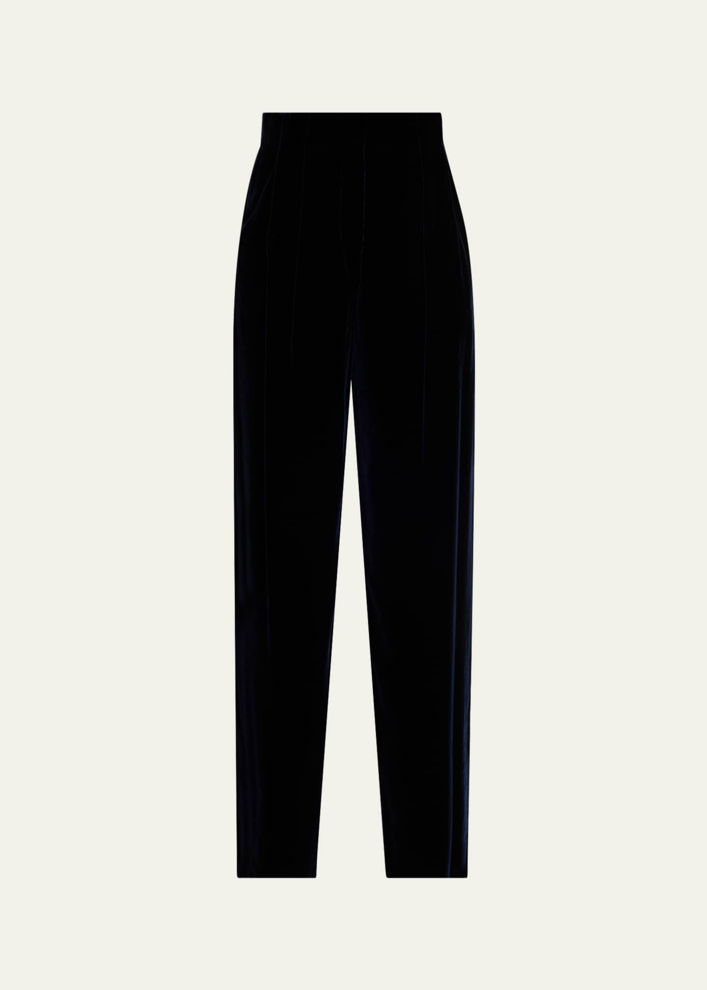Giorgio Armani Relaxed Velvet Trousers - Bergdorf Goodman