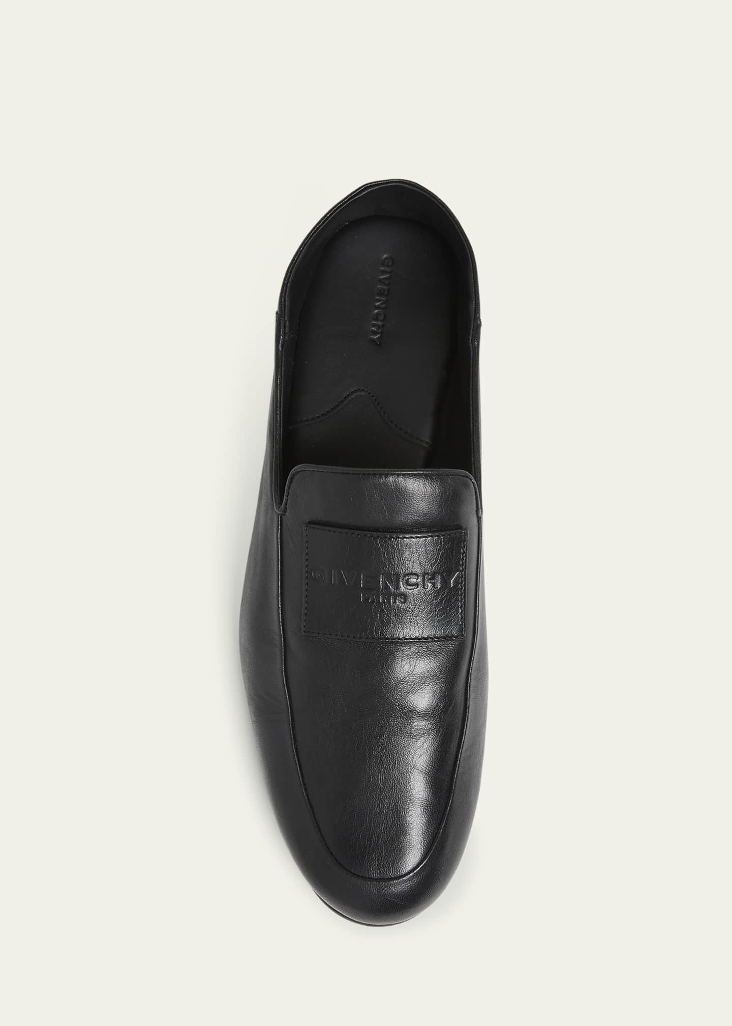 Givenchy Men's Label Leather Foldable Loafers - Bergdorf Goodman