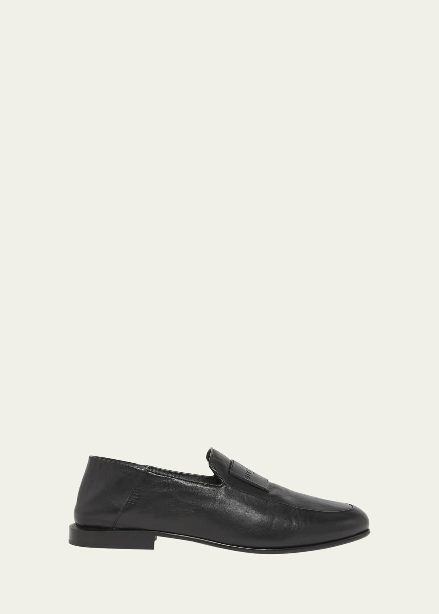 Givenchy Men's Label Leather Foldable Loafers - Bergdorf Goodman