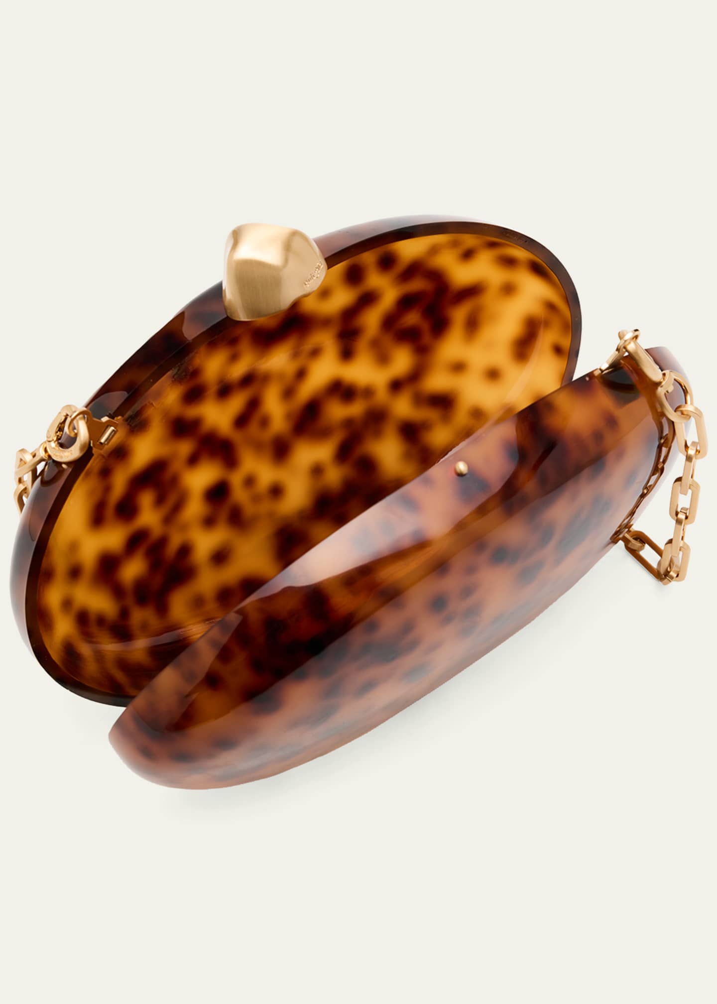 Cult Gaia Eviana Tortoise Acrylic Clutch Bag - Bergdorf Goodman
