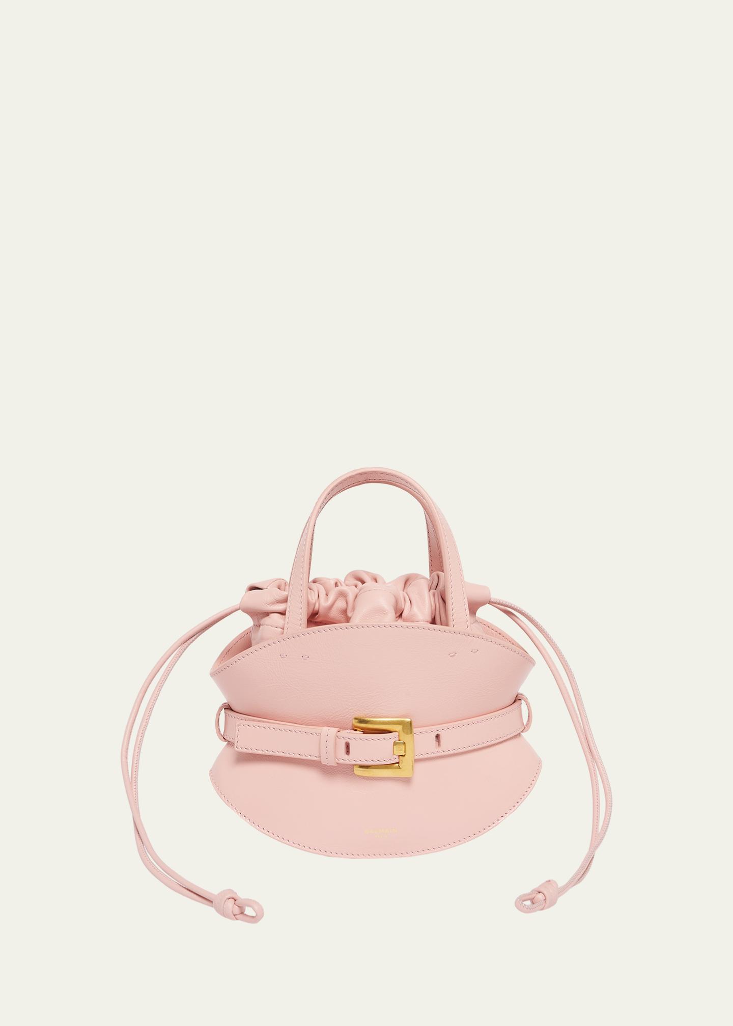 Balmain Shuffle Mini Belted Top-Handle Bag in Leather - Bergdorf