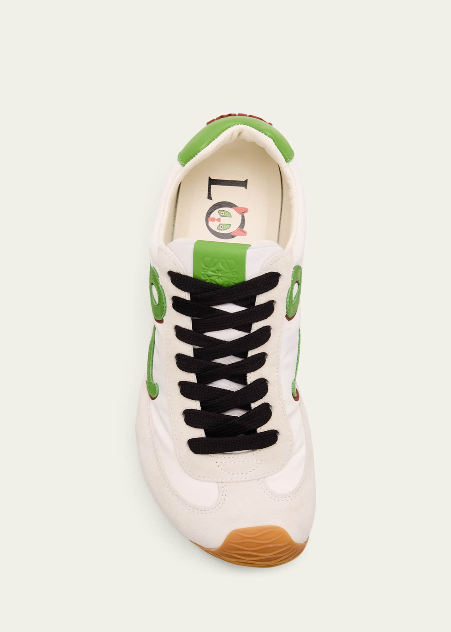 Loewe Ballet Runner Mixed Leather Sneakers - Bergdorf Goodman