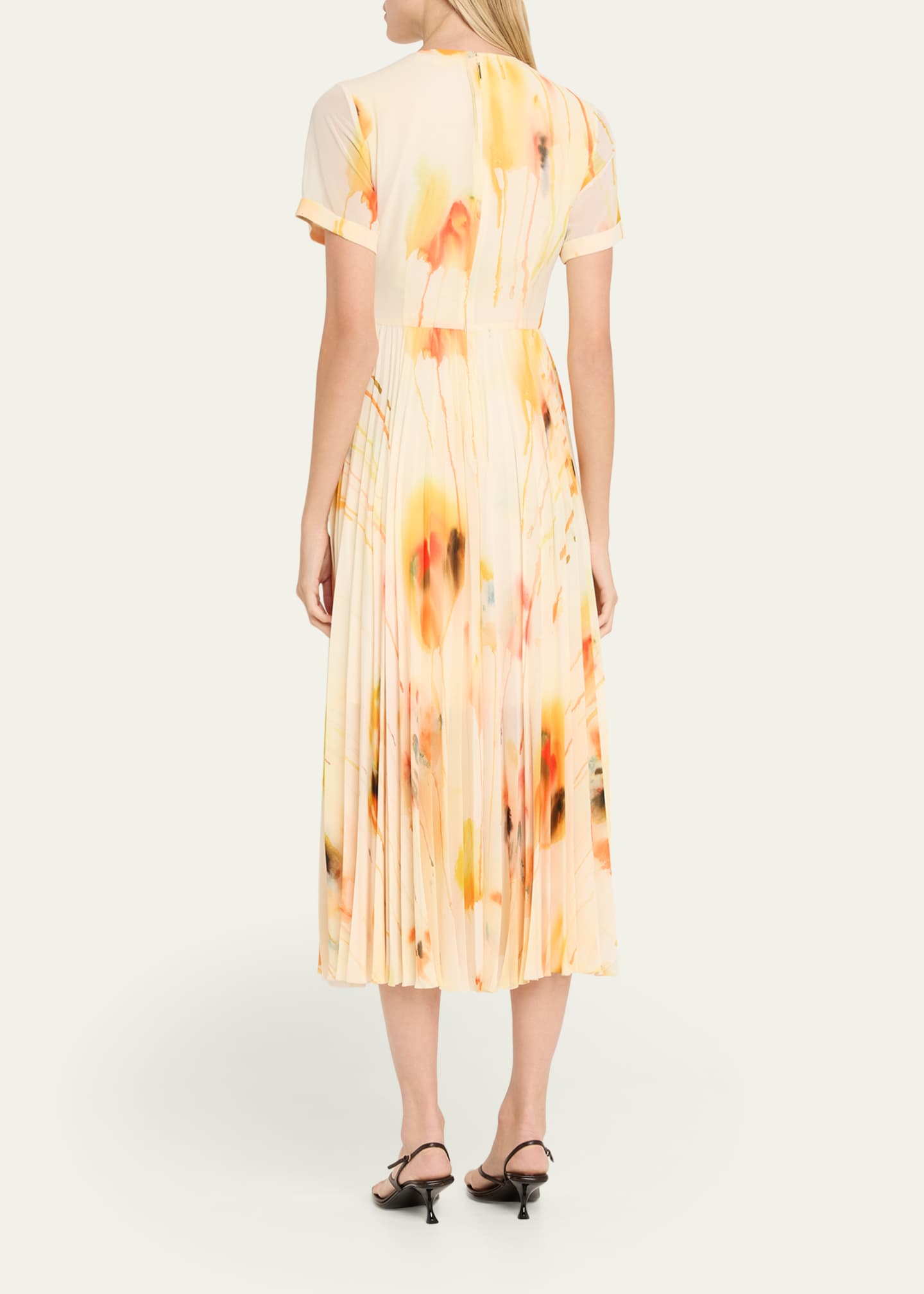midi dress with tie front Grow for It Textured Floral Tie-Front Midi Dress, Cream / M