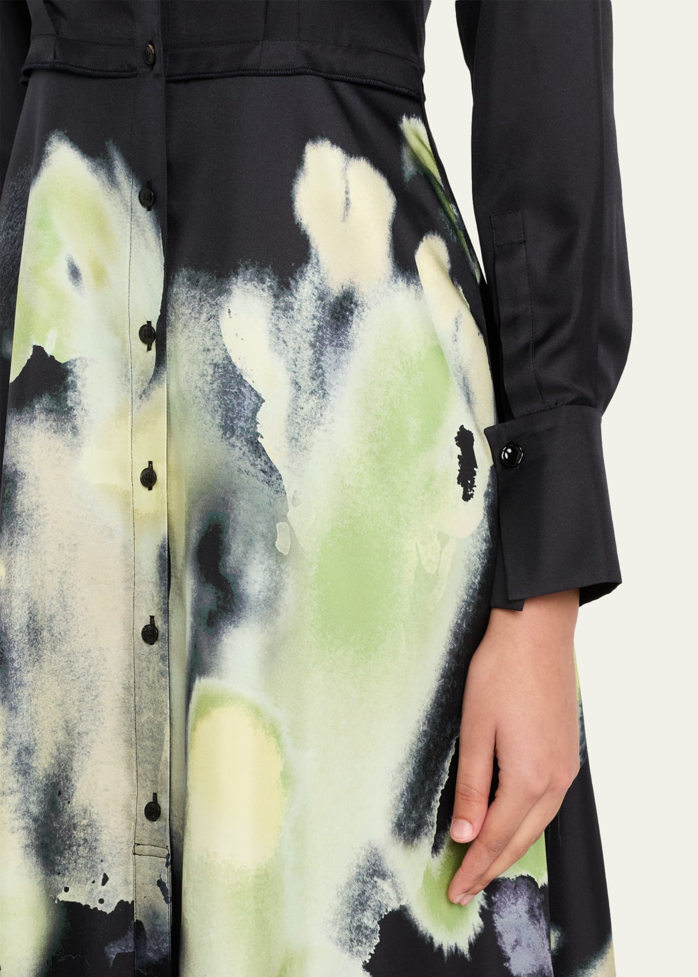 jason wu shirt dress J Jason Wu Regular Draped Shirt Dress Black XXS A523314