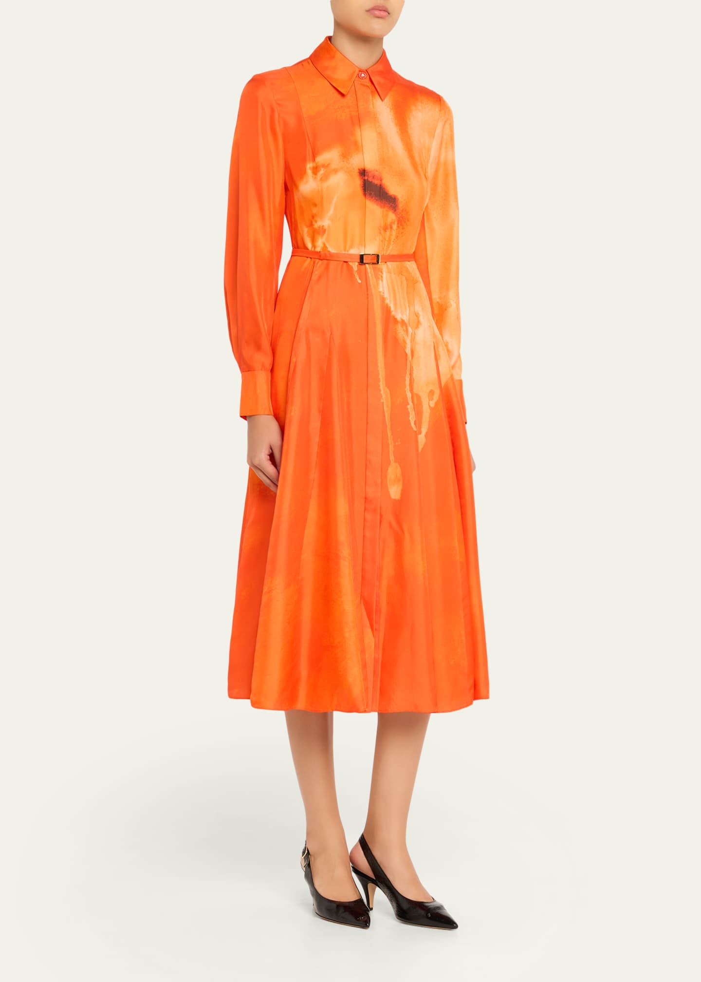 jason wu orange dress Jason Wu Orange Knit Top Tie Detail Tiered Sleeveless Midi Dress Women  Medium