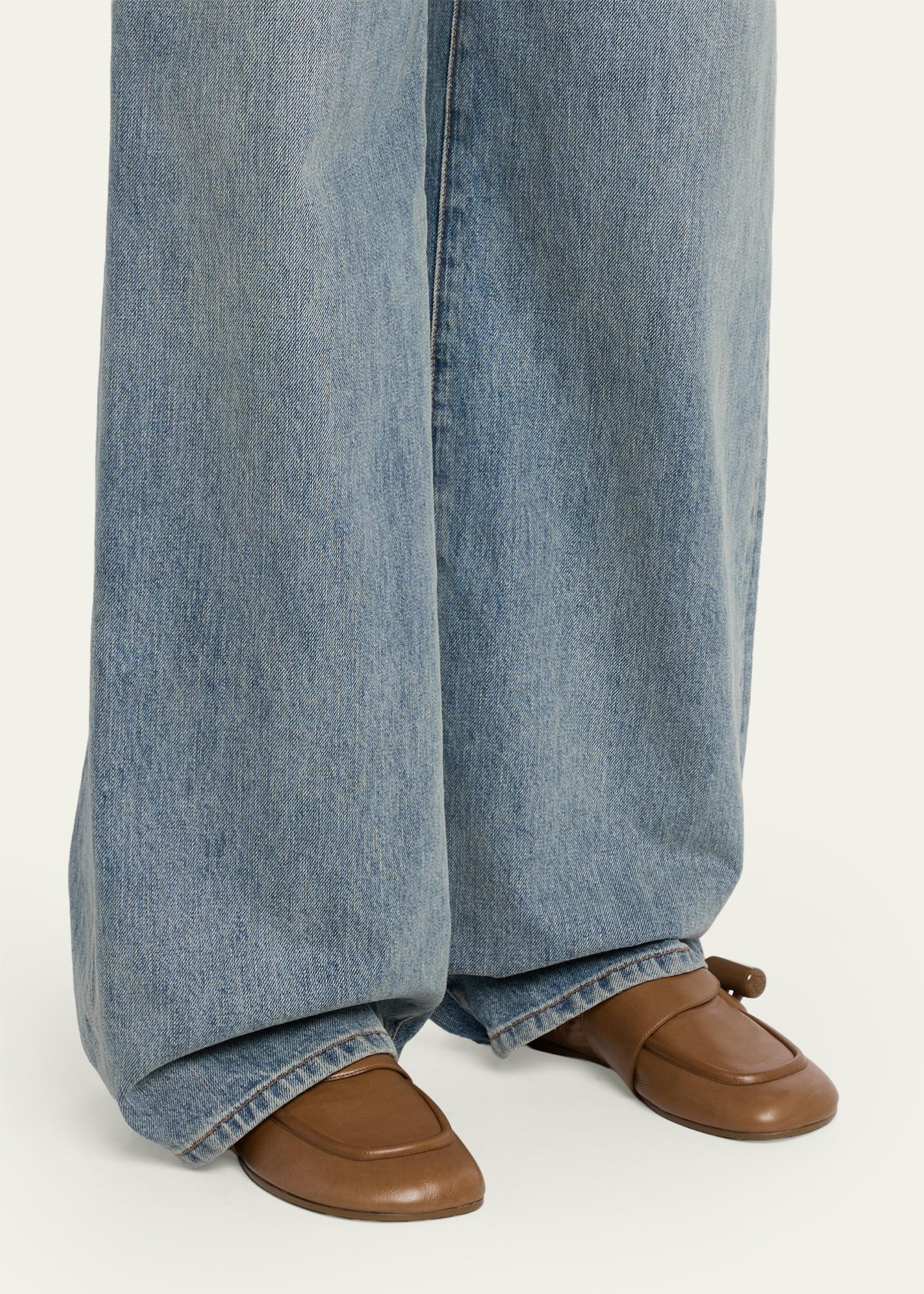 LOEWE Toggle Leather Loafers - Bergdorf Goodman