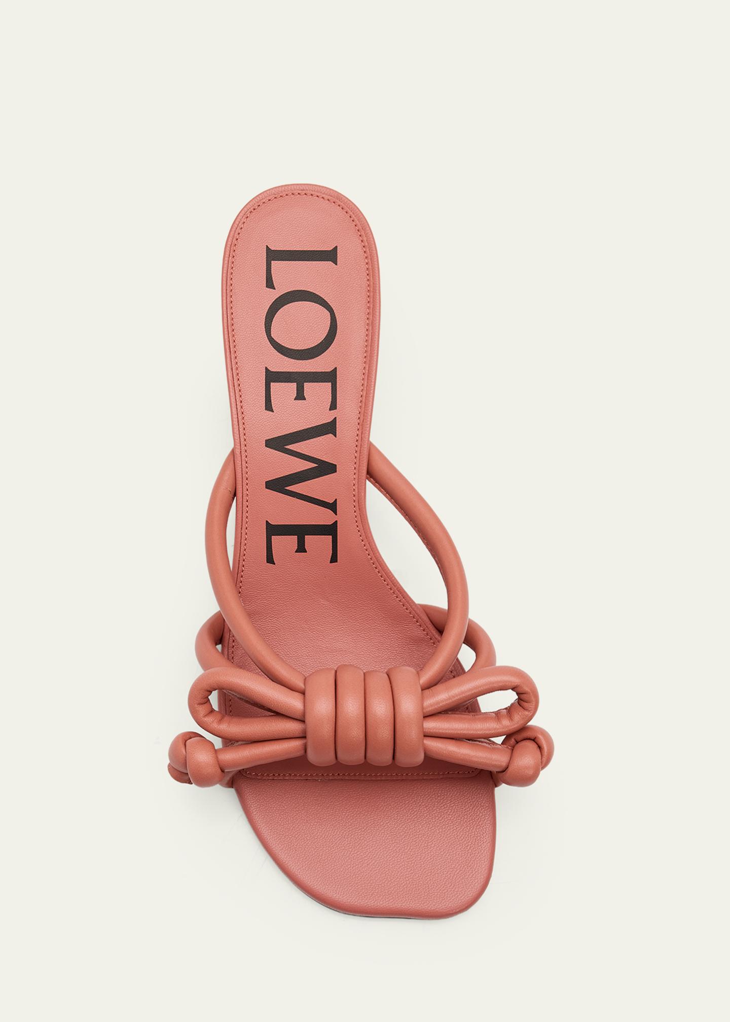 LOEWE 45mm Flamenco Leather Knot Sandals - Bergdorf Goodman
