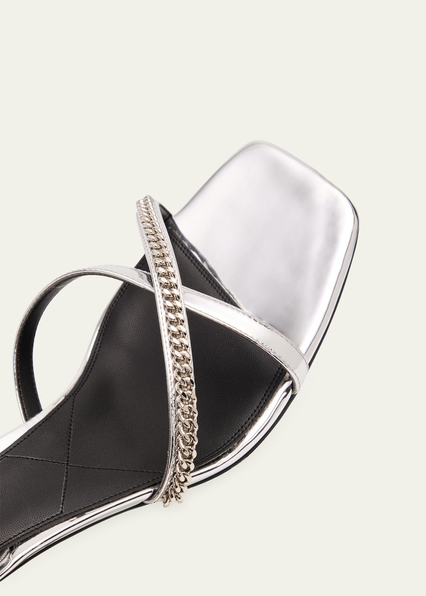 Stella McCartney 65mm Elsa Metallic Sandals - Bergdorf Goodman