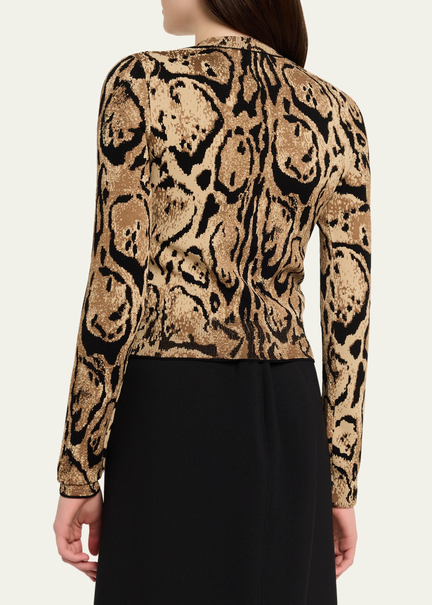 Stella McCartney Leopard Jacquard Knit Crewneck Sweater - Bergdorf Goodman