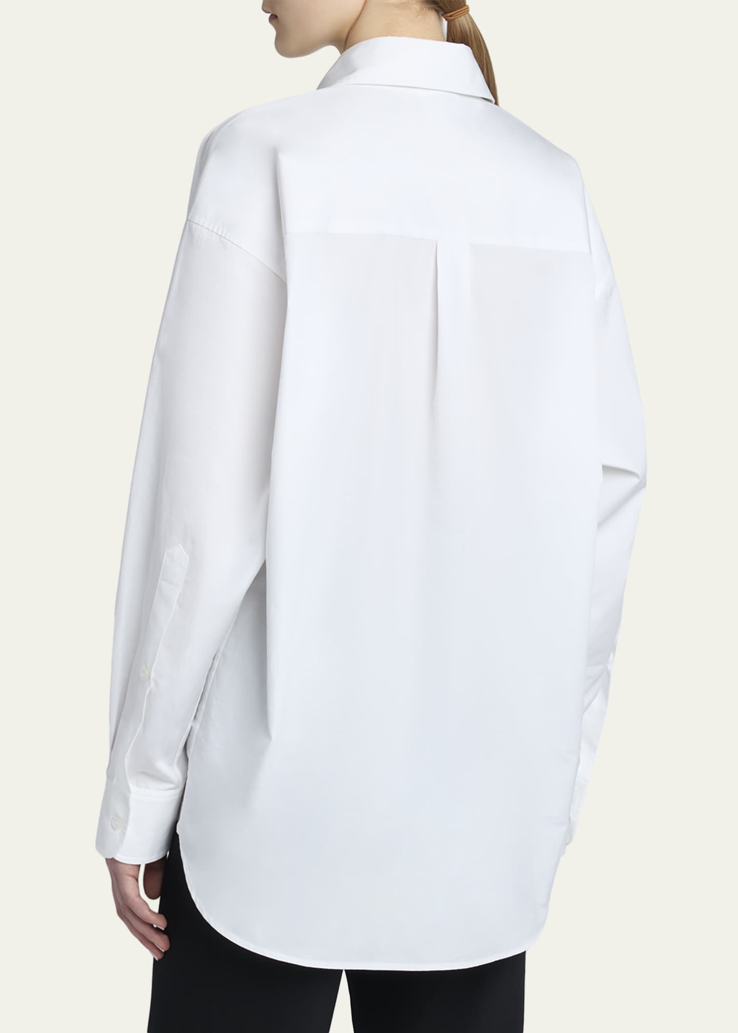 Stella McCartney Flower Embroidered Cotton Poplin Button-Down