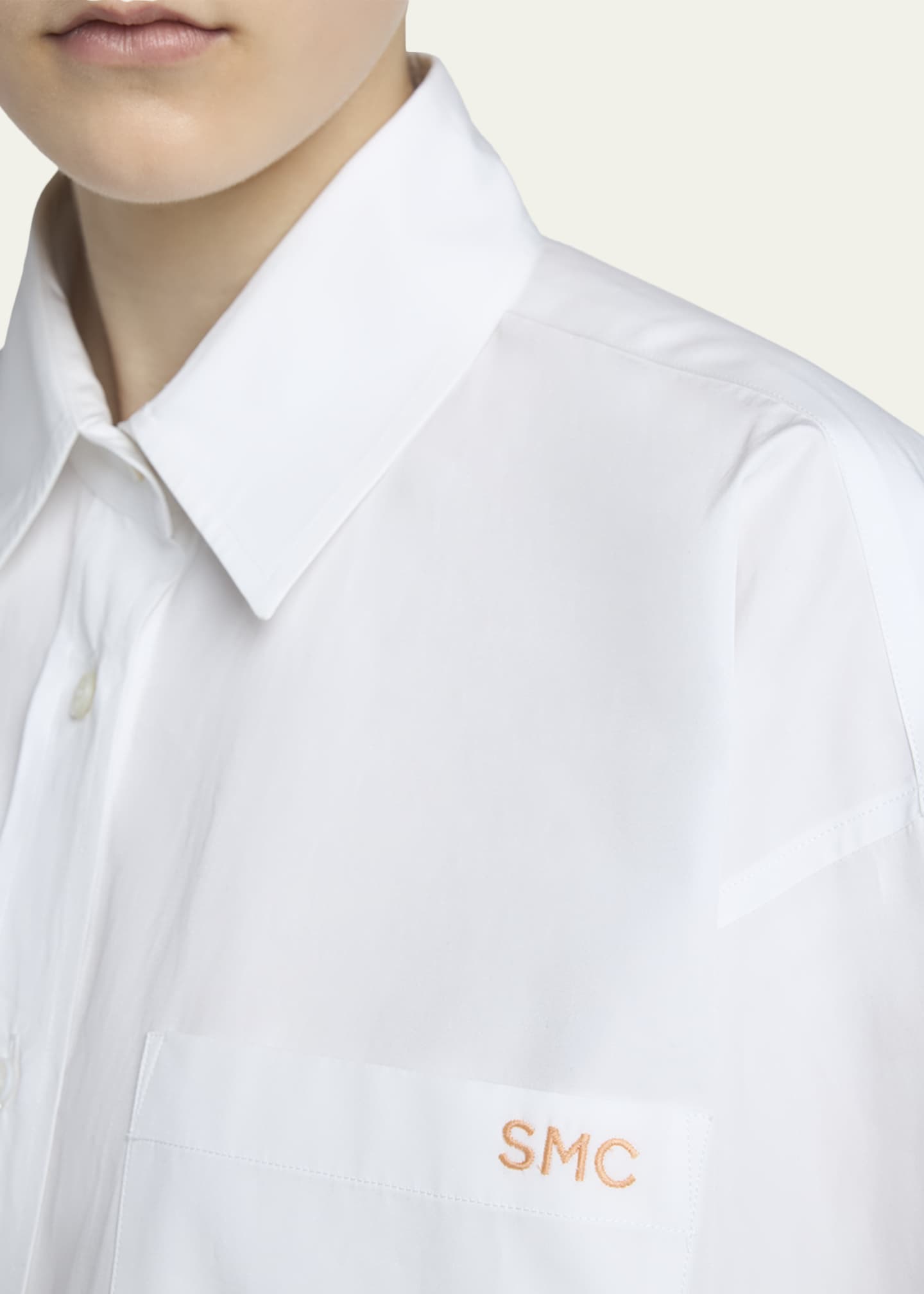 Stella McCartney Flower Embroidered Cotton Poplin Button-Down