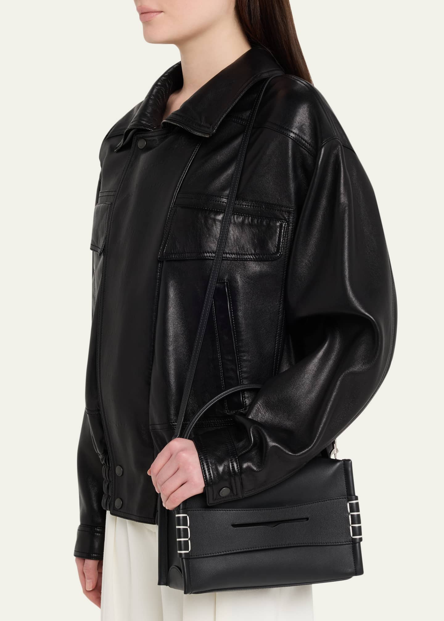 JW Anderson レザーショルダーバッグ　 S JW Anderson Small Loafer Leather Top-Handle Bag - Bergdorf Goodman