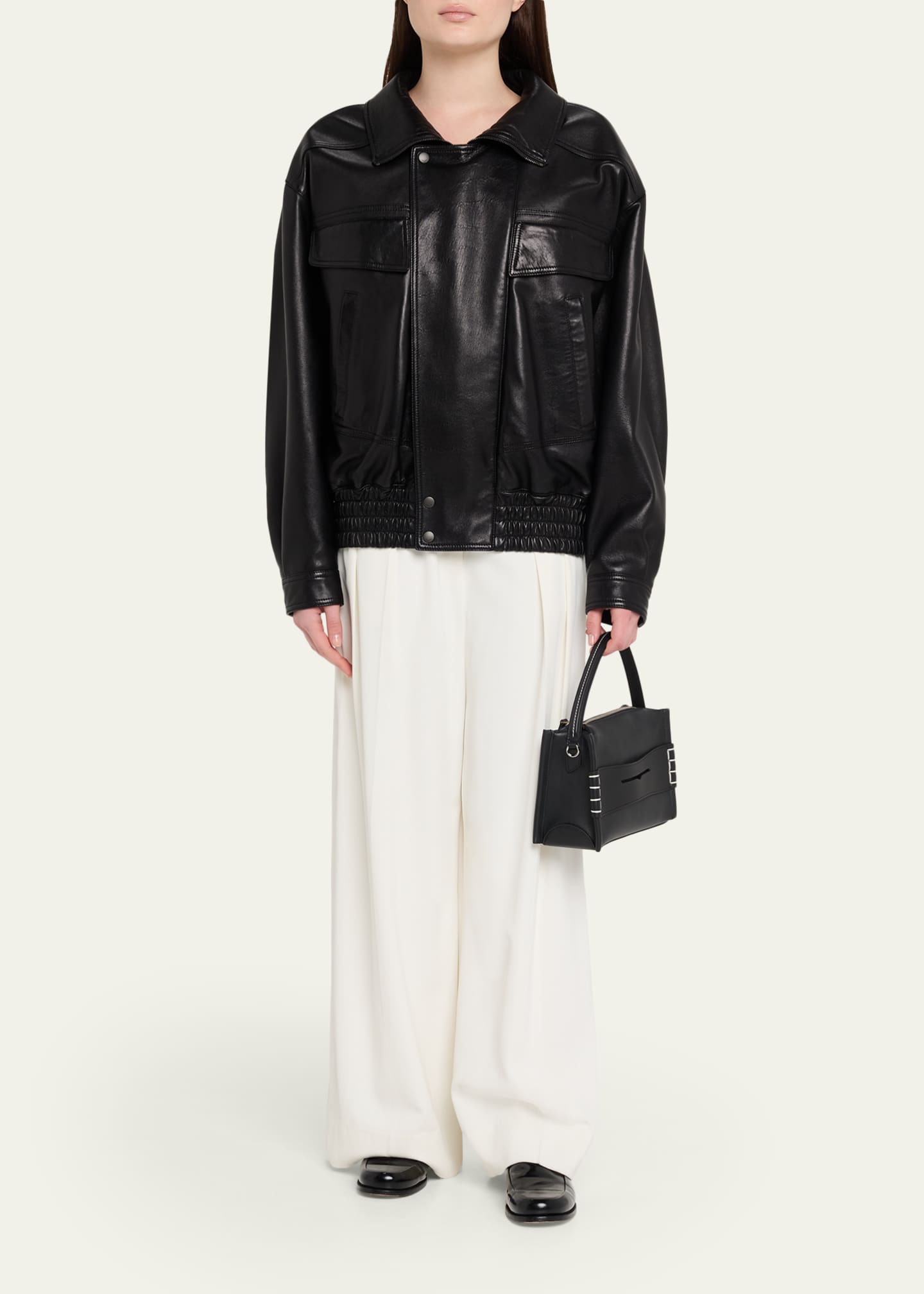 JW Anderson Small Loafer Leather Top-Handle Bag - Bergdorf Goodman