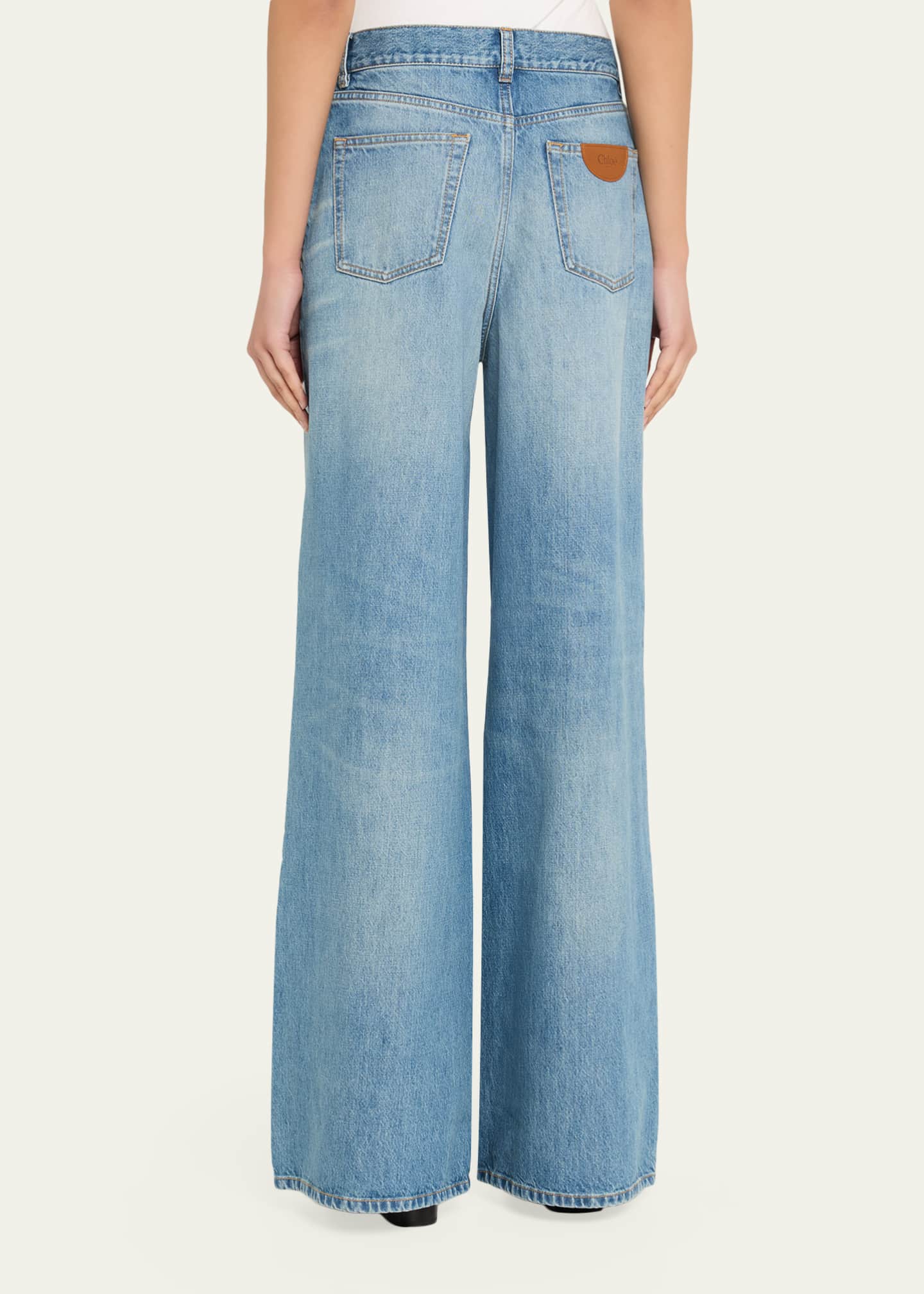 Chloe Wide-Leg High-Rise Jeans - Bergdorf Goodman