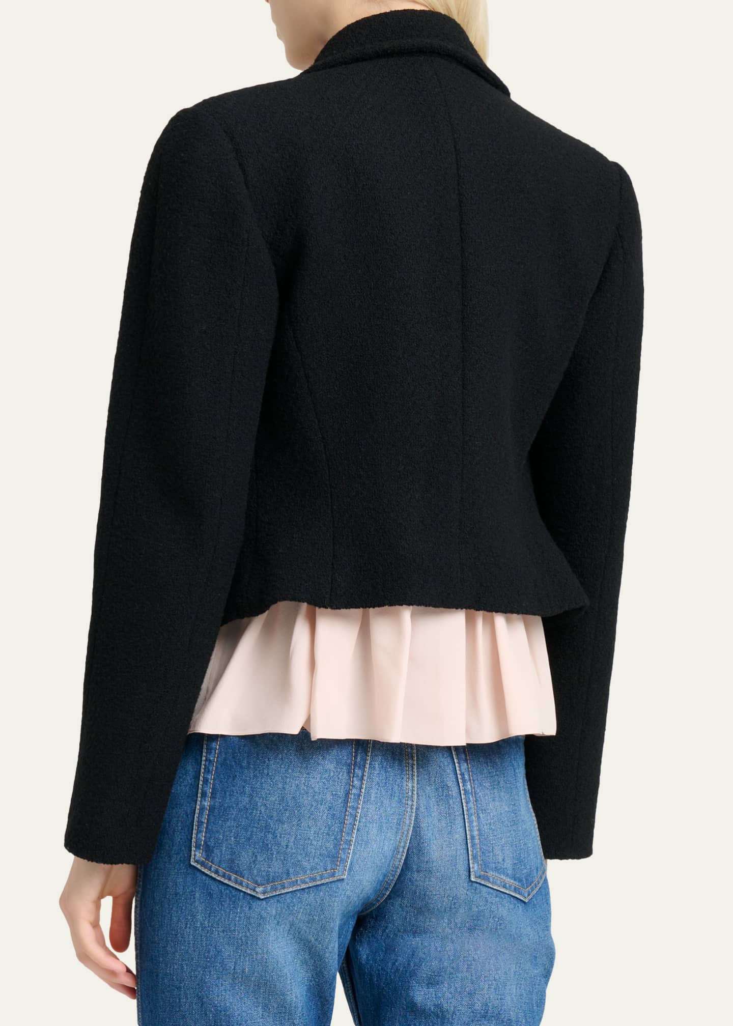 Chloe Double-Breasted Wool Bouclette Crop Jacket - Bergdorf Goodman