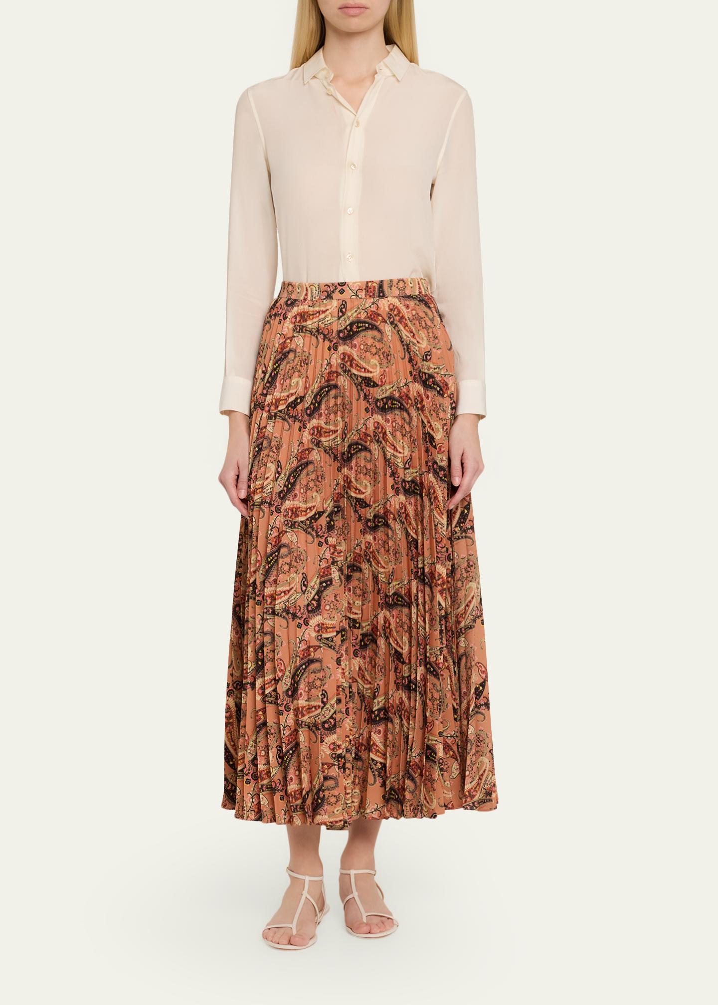 Etro Pleated Paisley Maxi Skirt - Bergdorf Goodman
