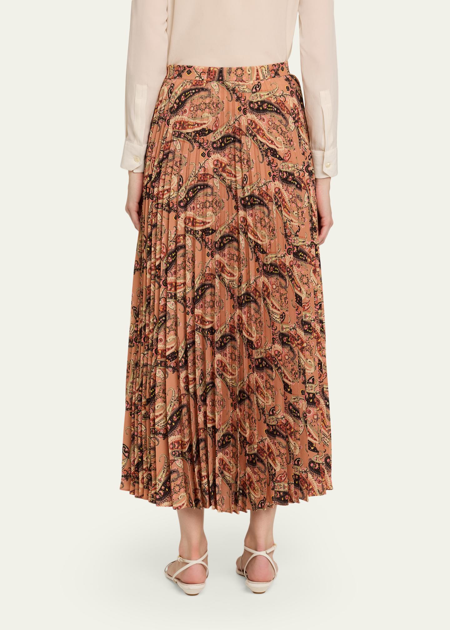 Etro Pleated Paisley Maxi Skirt - Bergdorf Goodman