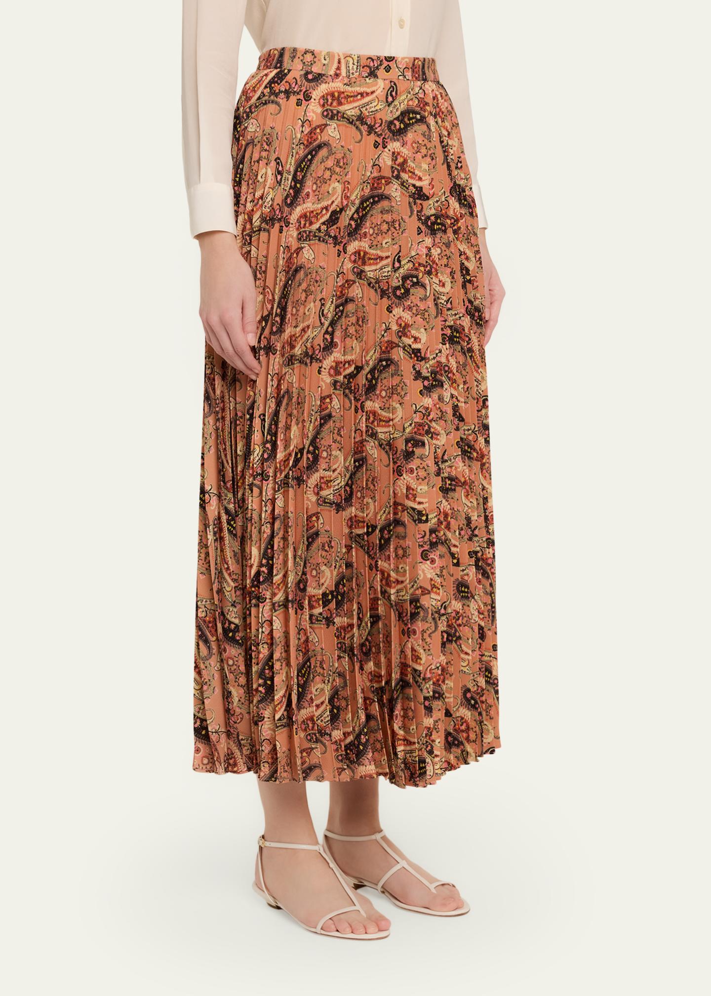 Etro Pleated Paisley Maxi Skirt - Bergdorf Goodman
