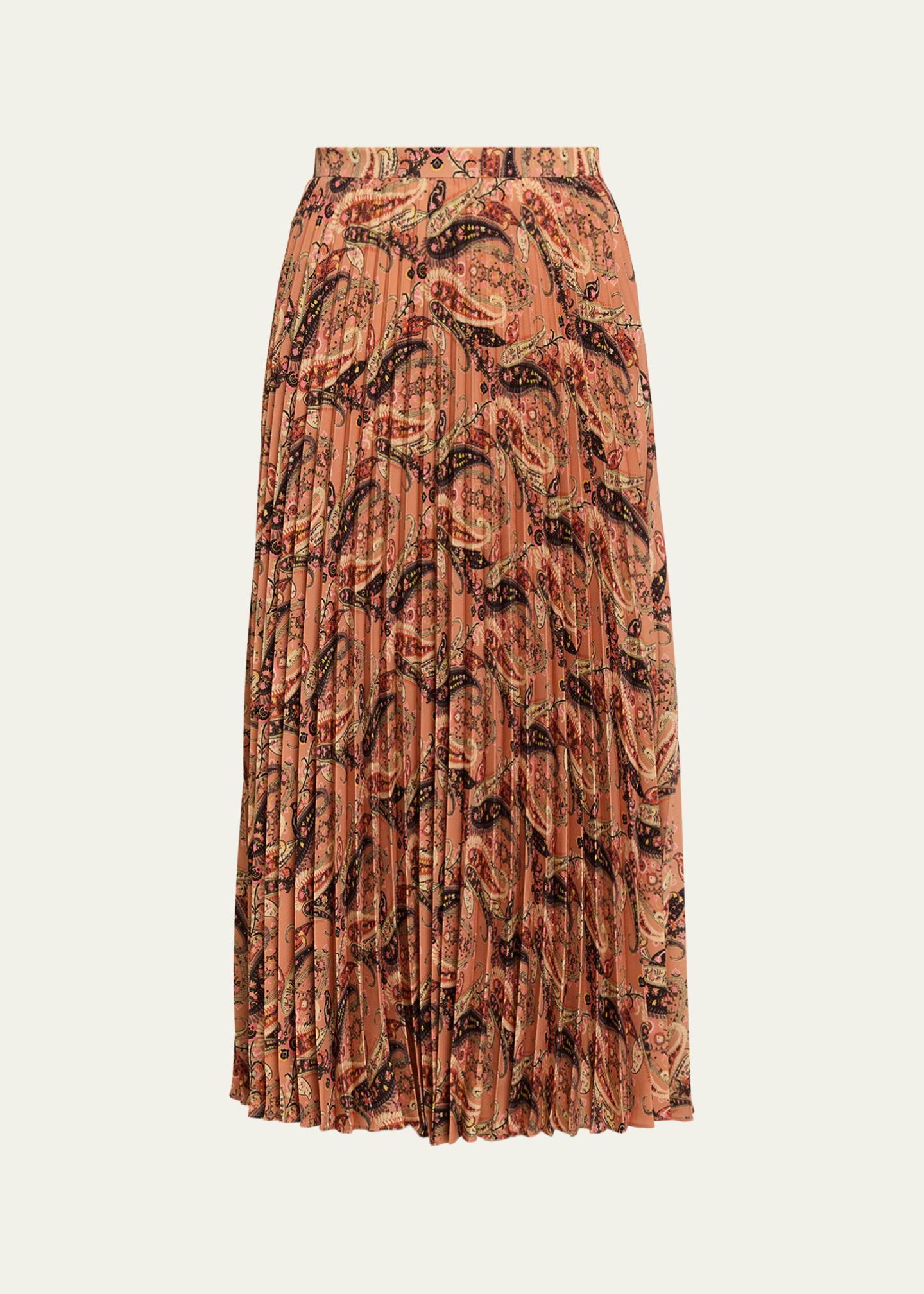 Etro Pleated Paisley Maxi Skirt - Bergdorf Goodman