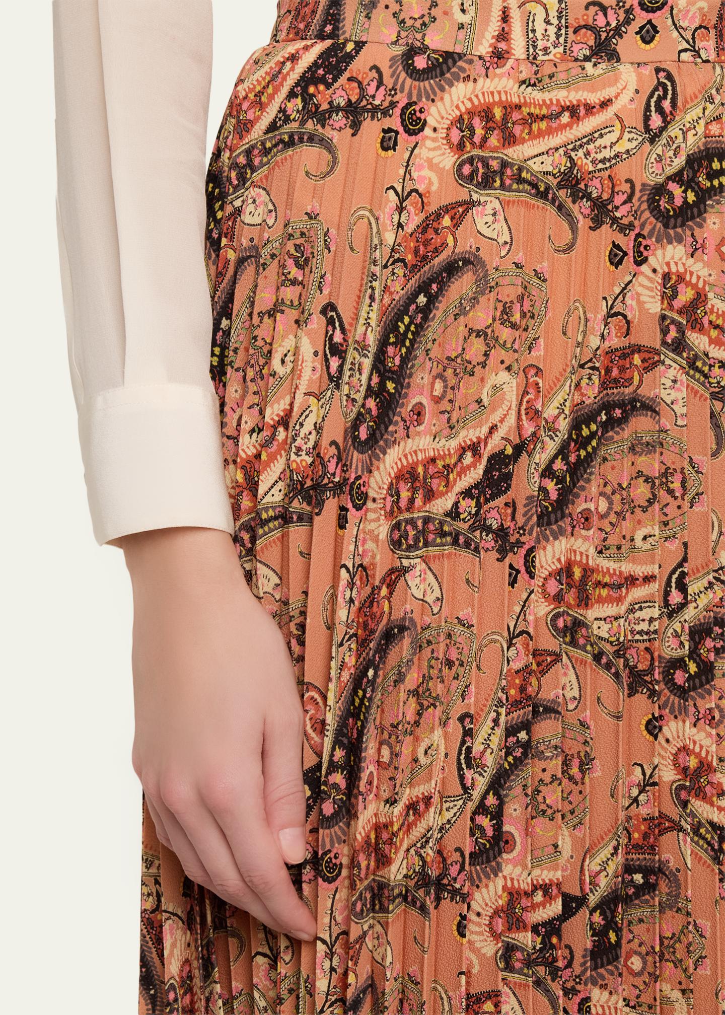 Etro Pleated Paisley Maxi Skirt - Bergdorf Goodman