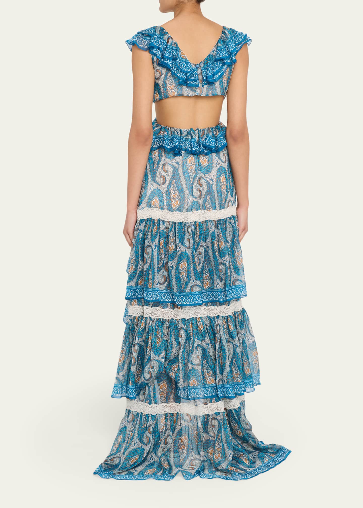 paisley formal dress Primavera Couture 4331 - Long Sheath Dress