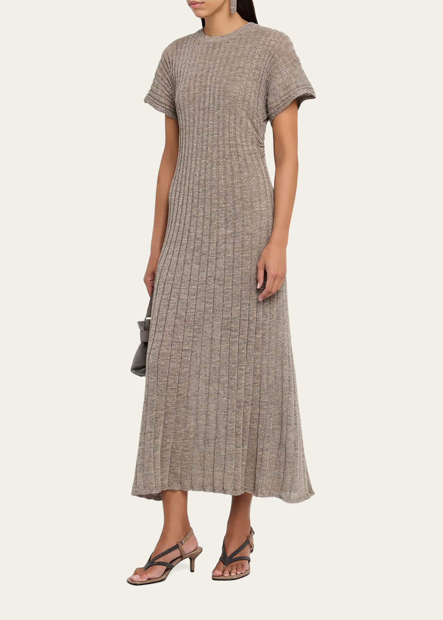 strapless open back dress Wren Ribbed Midi Dress main image 0