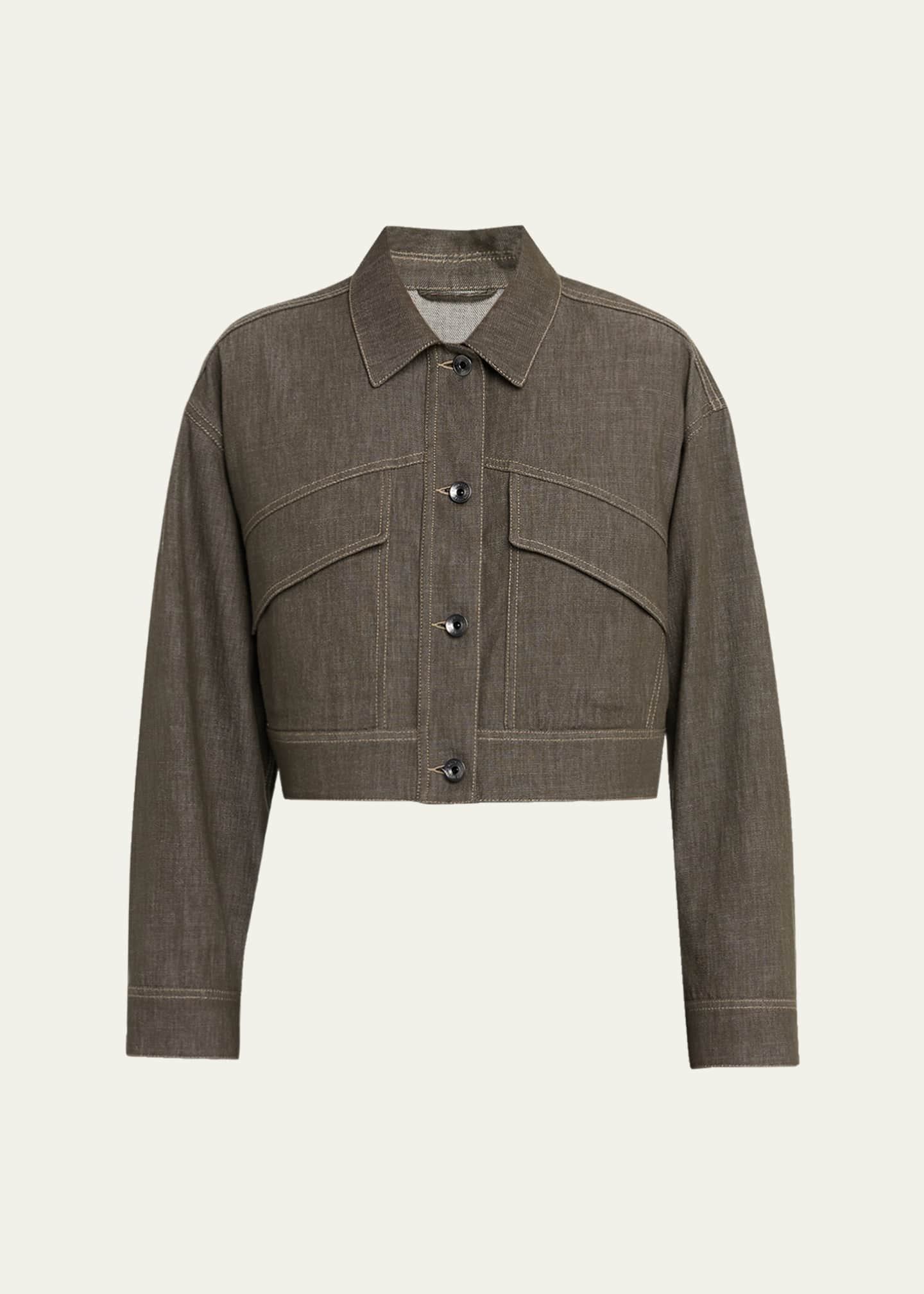Brunello Cucinelli Denim Cropped Jacket - Bergdorf Goodman