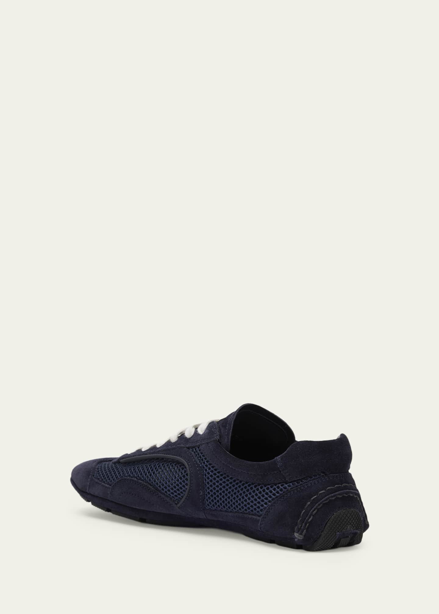 Prada Monte Carlo Leather And Mesh Low-Top Sneakers - Bergdorf Goodman