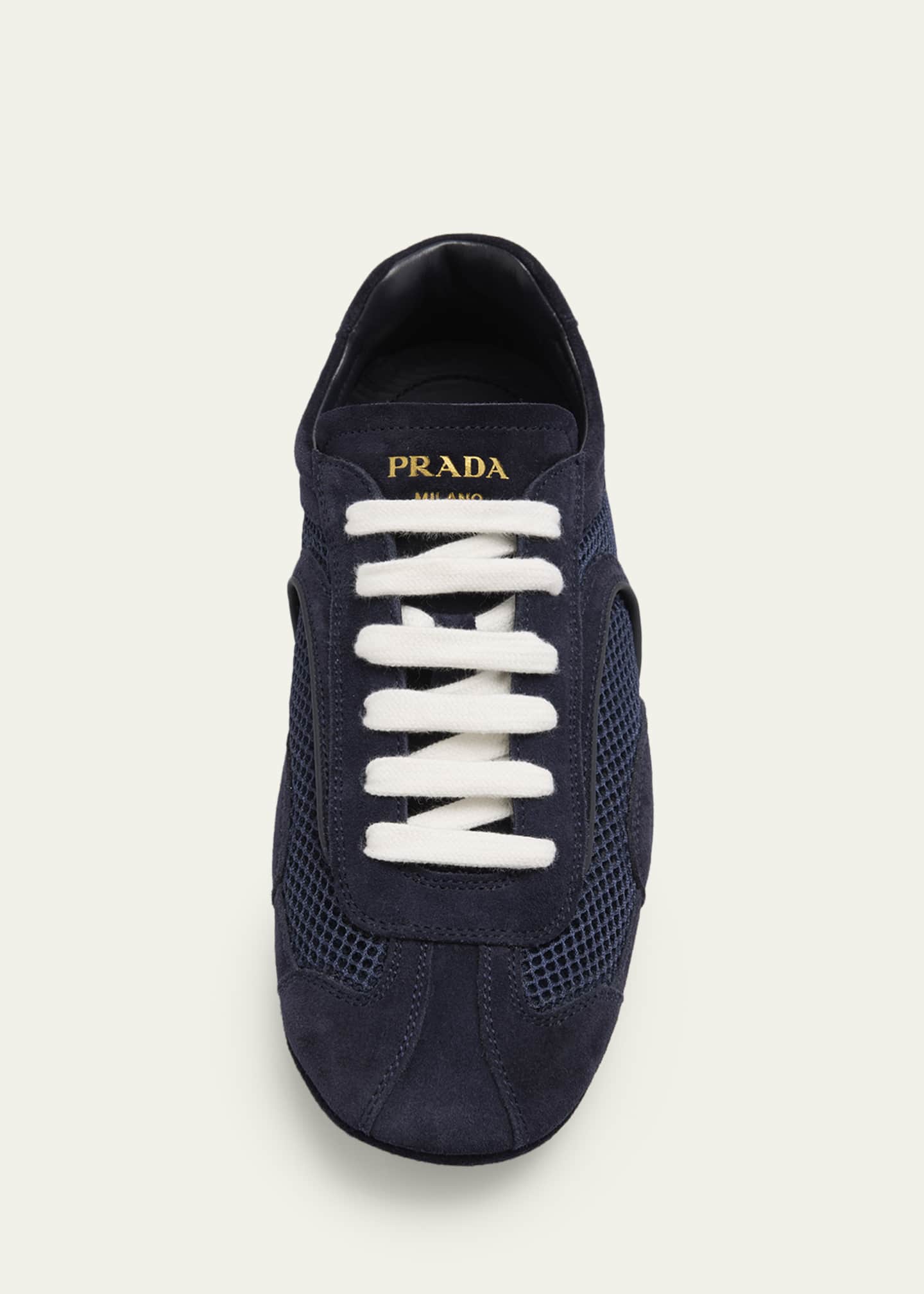 Prada Monte Carlo Leather And Mesh Low-Top Sneakers - Bergdorf Goodman