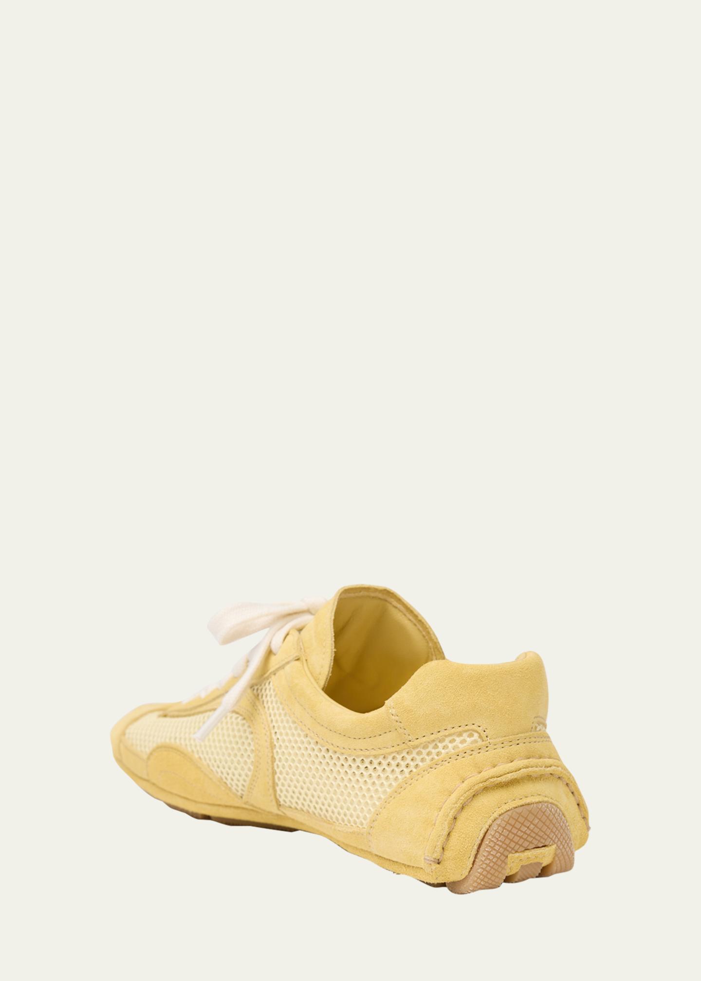 Prada Monte Carlo Leather And Mesh Low-Top Sneakers - Bergdorf Goodman