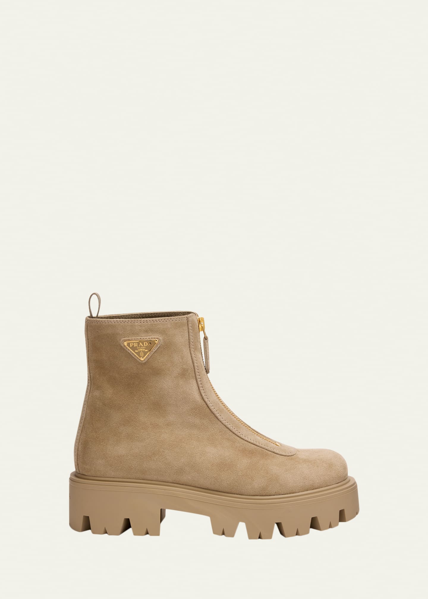 PRADA スエードショートブーツ 37.5 ベージュ ヒール10cm PRADA スエードショートブーツ 37.5 ベージュ ヒール10cm 【公式通販】