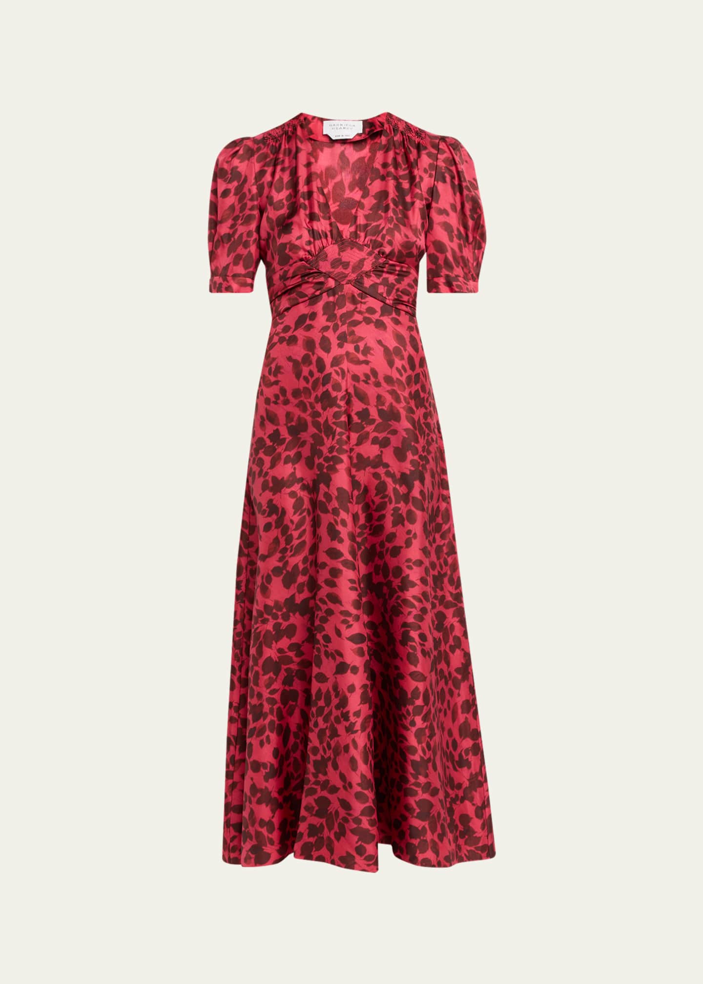 gabriela hearst red dress Gabriela Hearst // Red Pleated Midi Dress  VSP Consignment