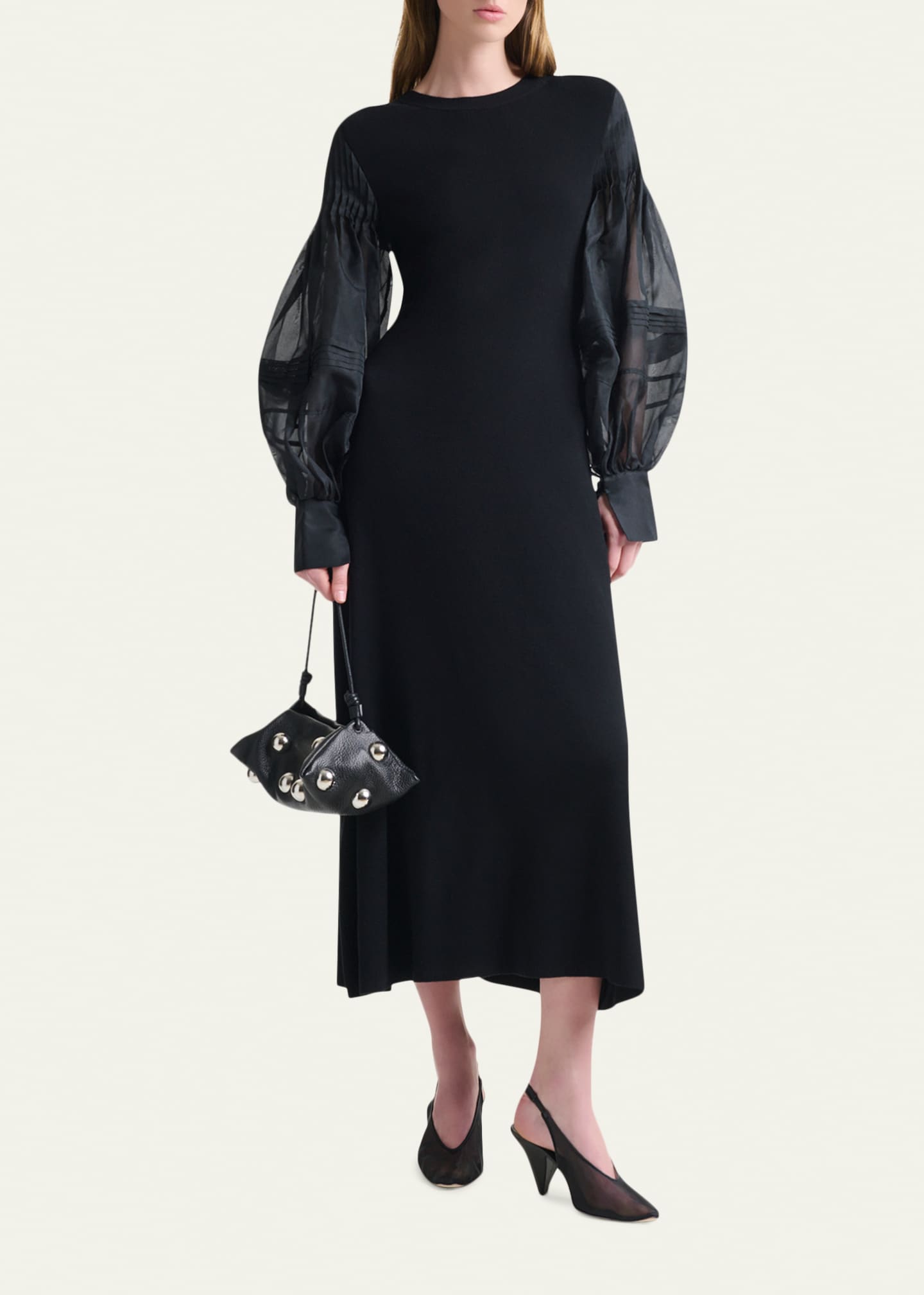 altuzarra black dress Claudia Dress in Black Animal main image 1
