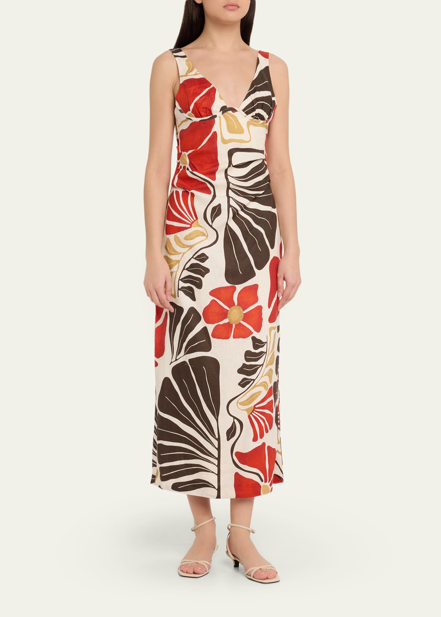 silk balconette dress Christopher Esber Women's Balconette Silk Midi Dress In Blue