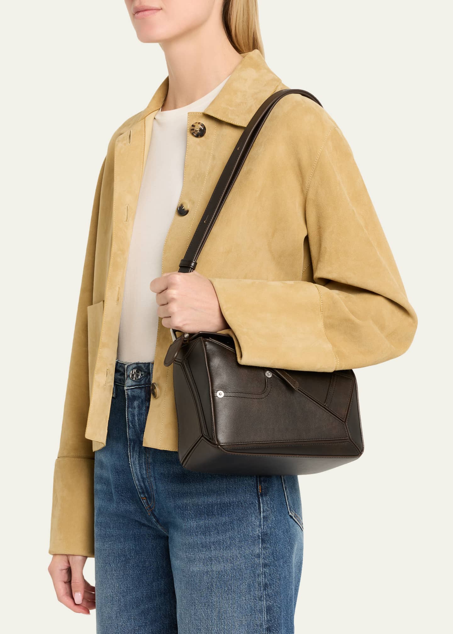 Loewe Puzzle Small Top-Handle Bag in Leather - Bergdorf Goodman