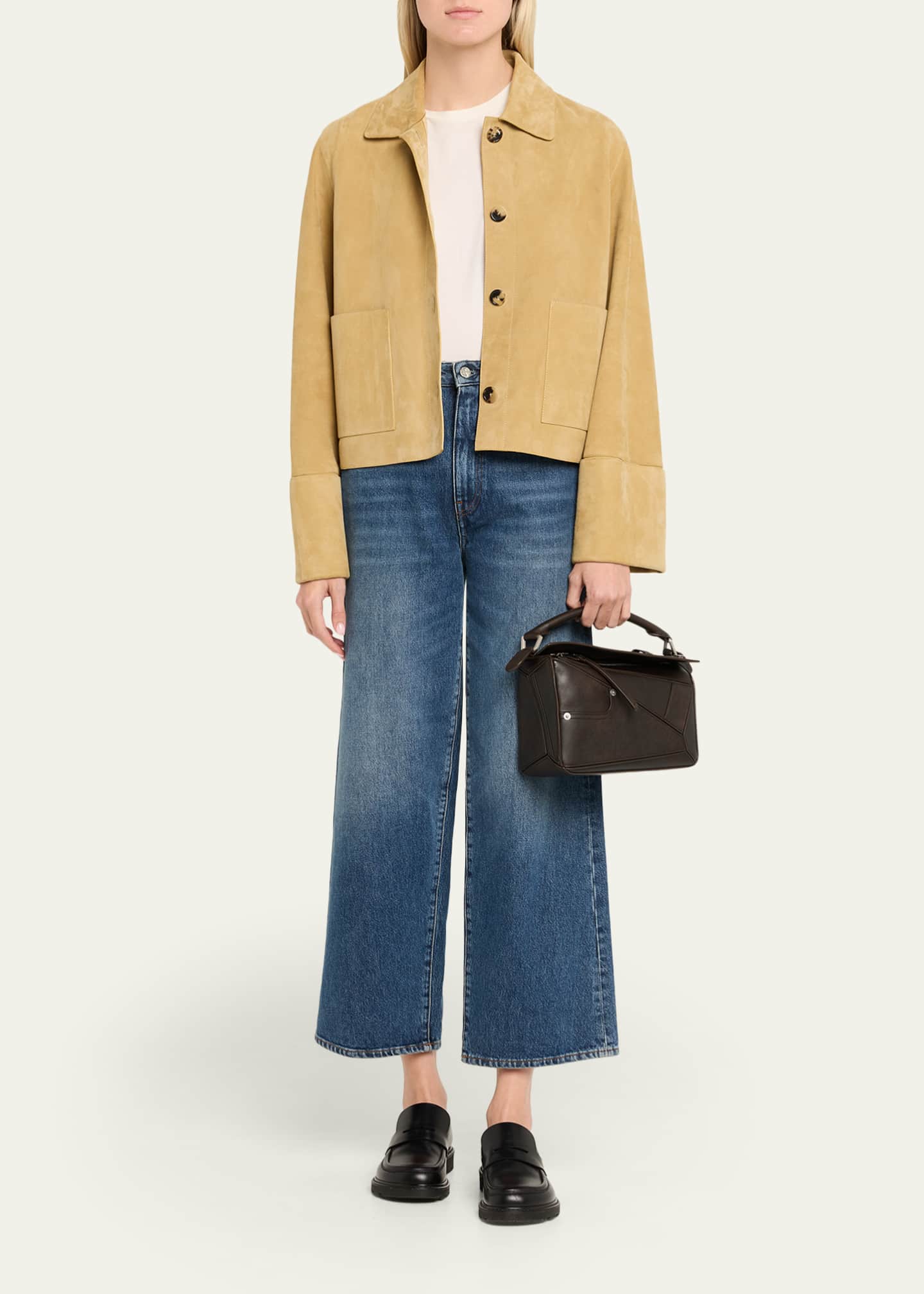【新品タグ付き】LOEWE ダークブルー キャミソール Loewe Puzzle Small Top-Handle Bag in Leather - Bergdorf Goodman