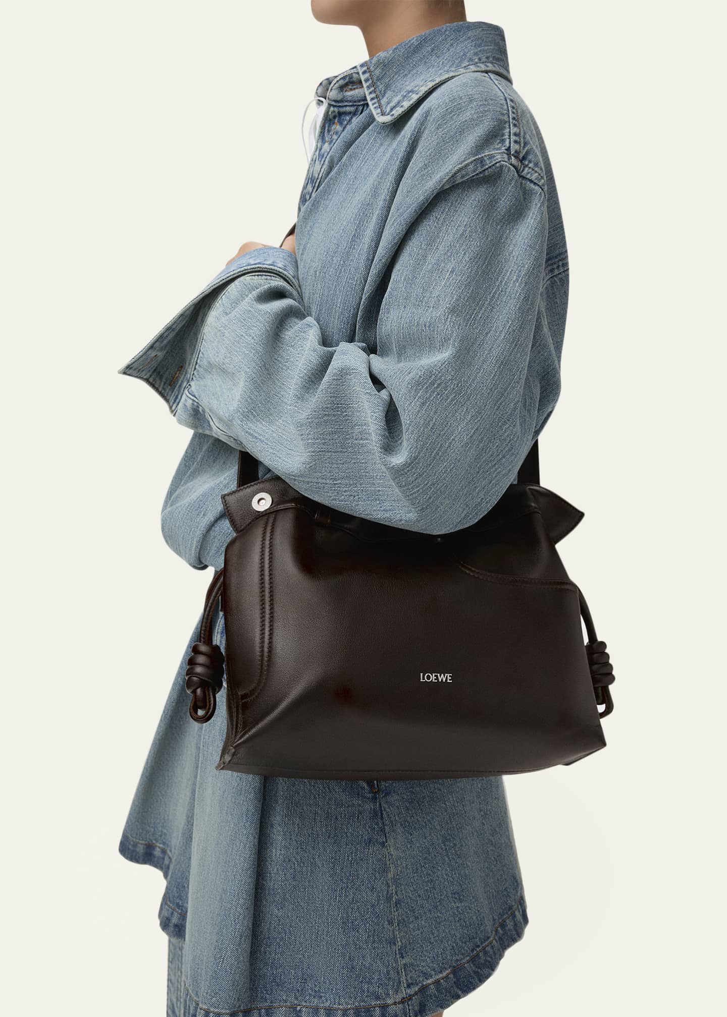 Flamenco Panta Clutch Bag in Leather