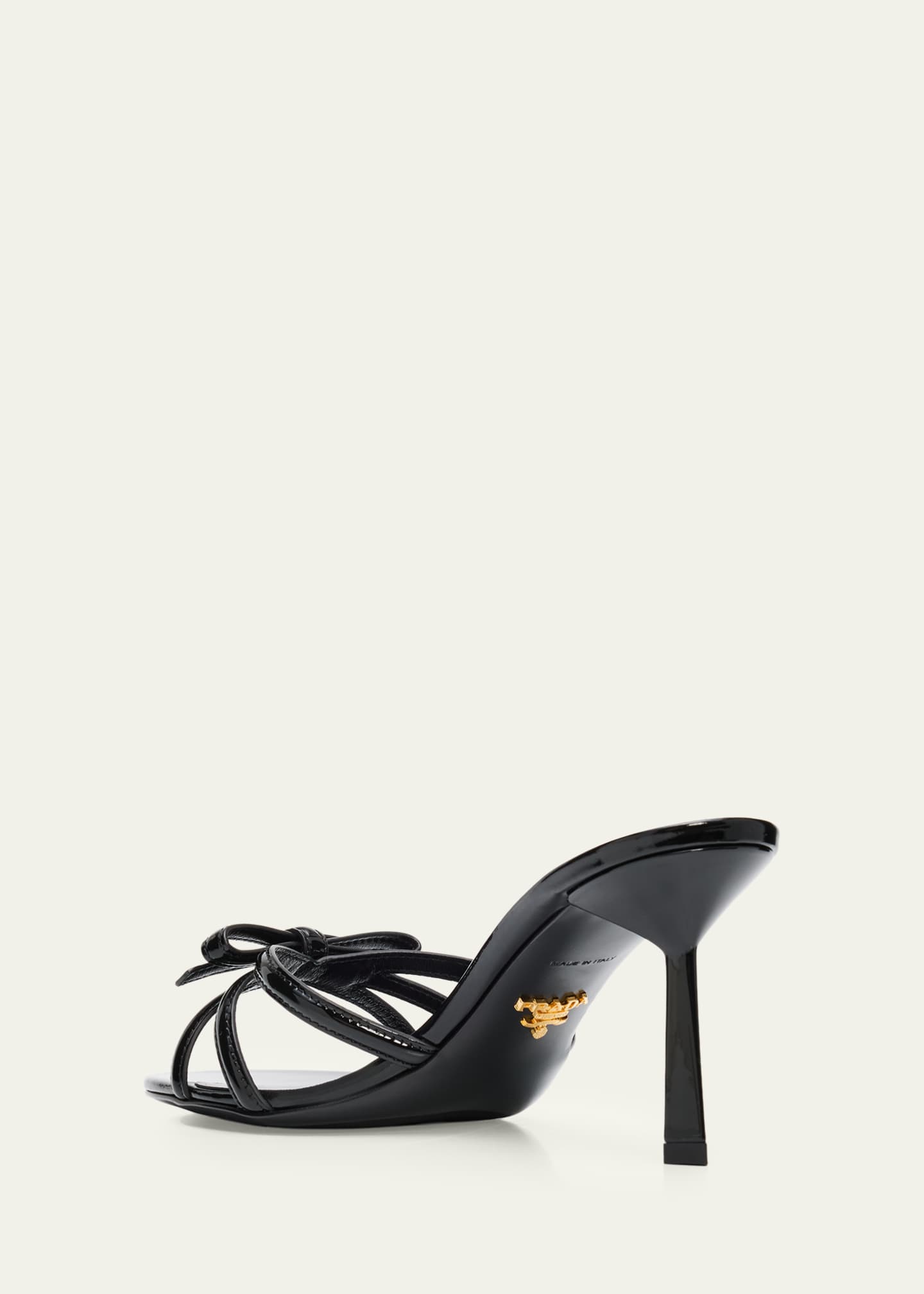 Prada 75mm Vernice Leather Mule Sandals - Bergdorf Goodman