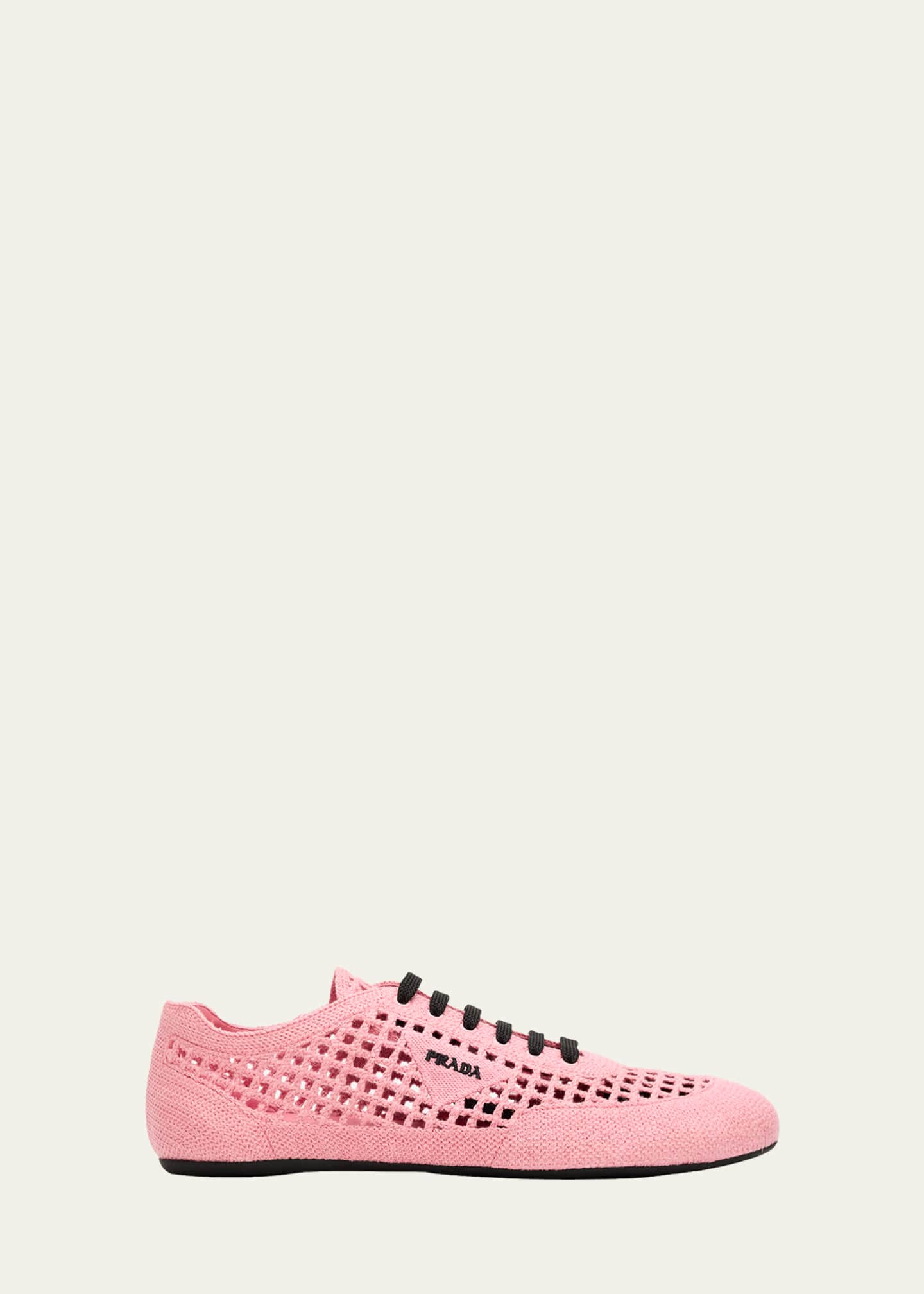 Prada Metallic Crochet Low-Top Sneakers - Bergdorf Goodman