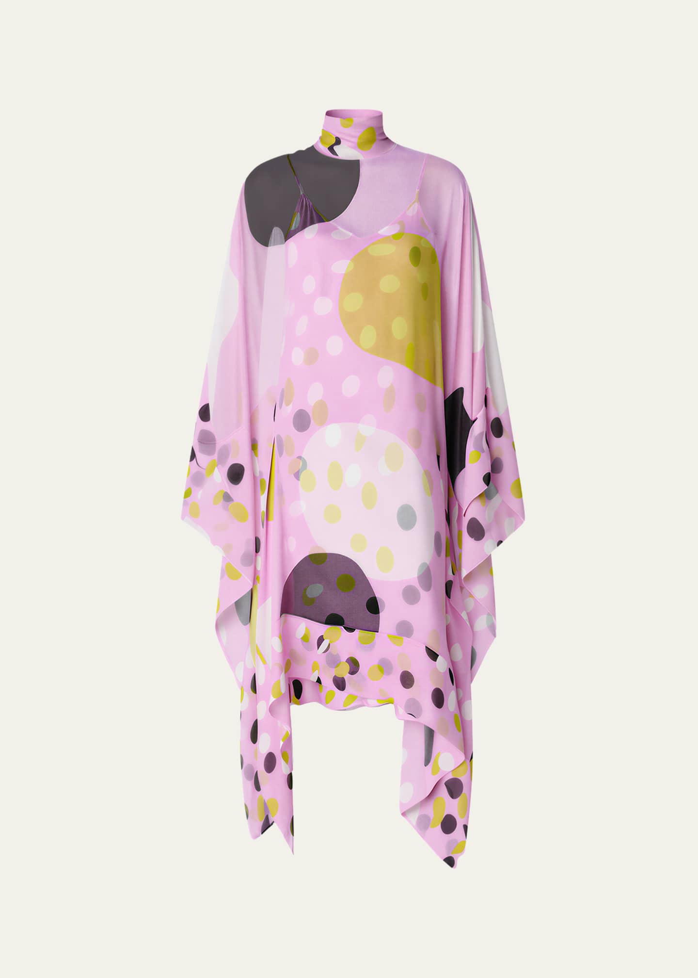 Diane von Furstenberg Fortuna Polka Dot Silk Chiffon Maxi Dress