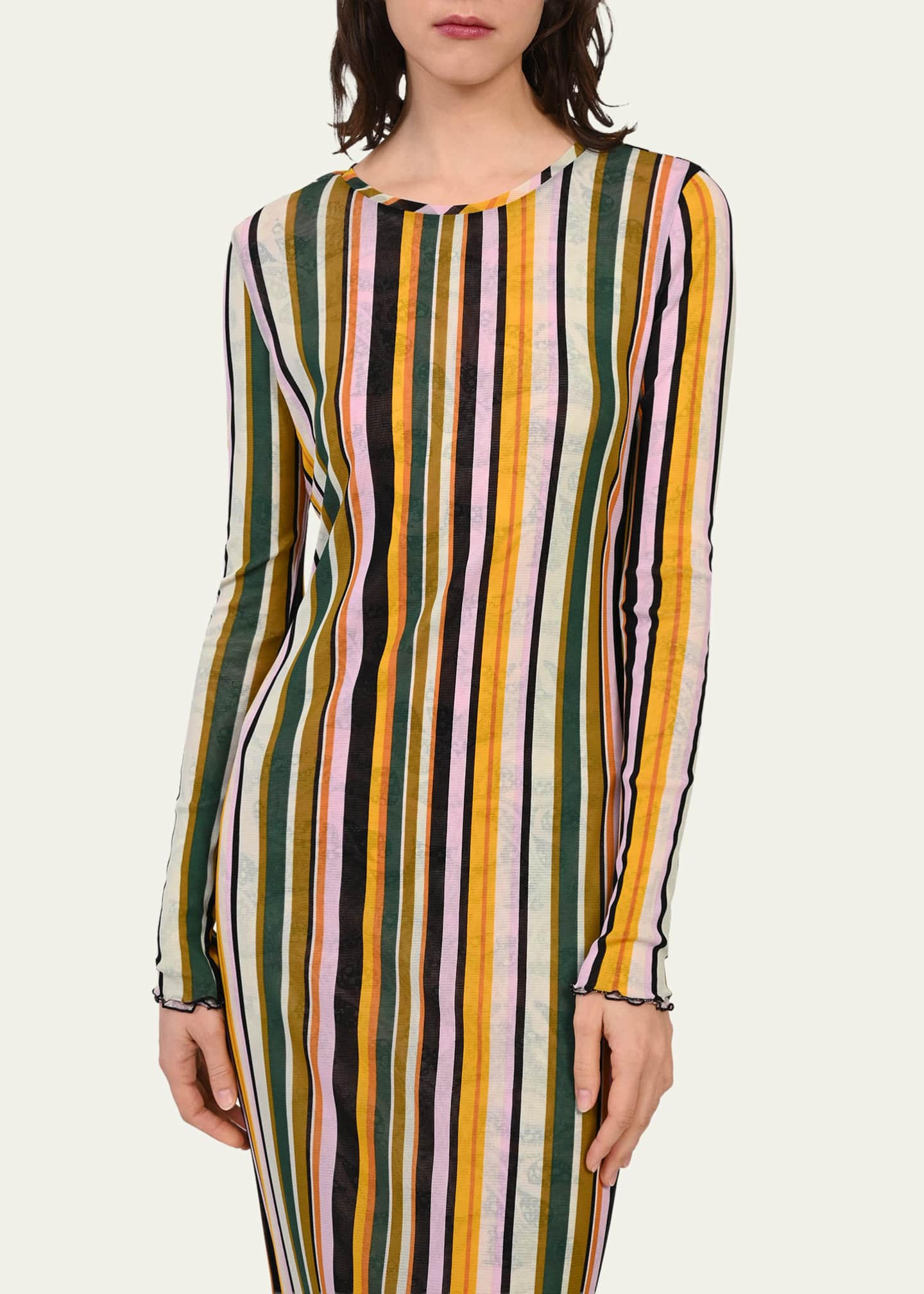 Diane Von Furstenberg Arabella Reversible Multi-Print Long-Sleeve Maxi Dress, Paisley Rh, Women's, XS, Casual & Work Dresses Maxi Dresses