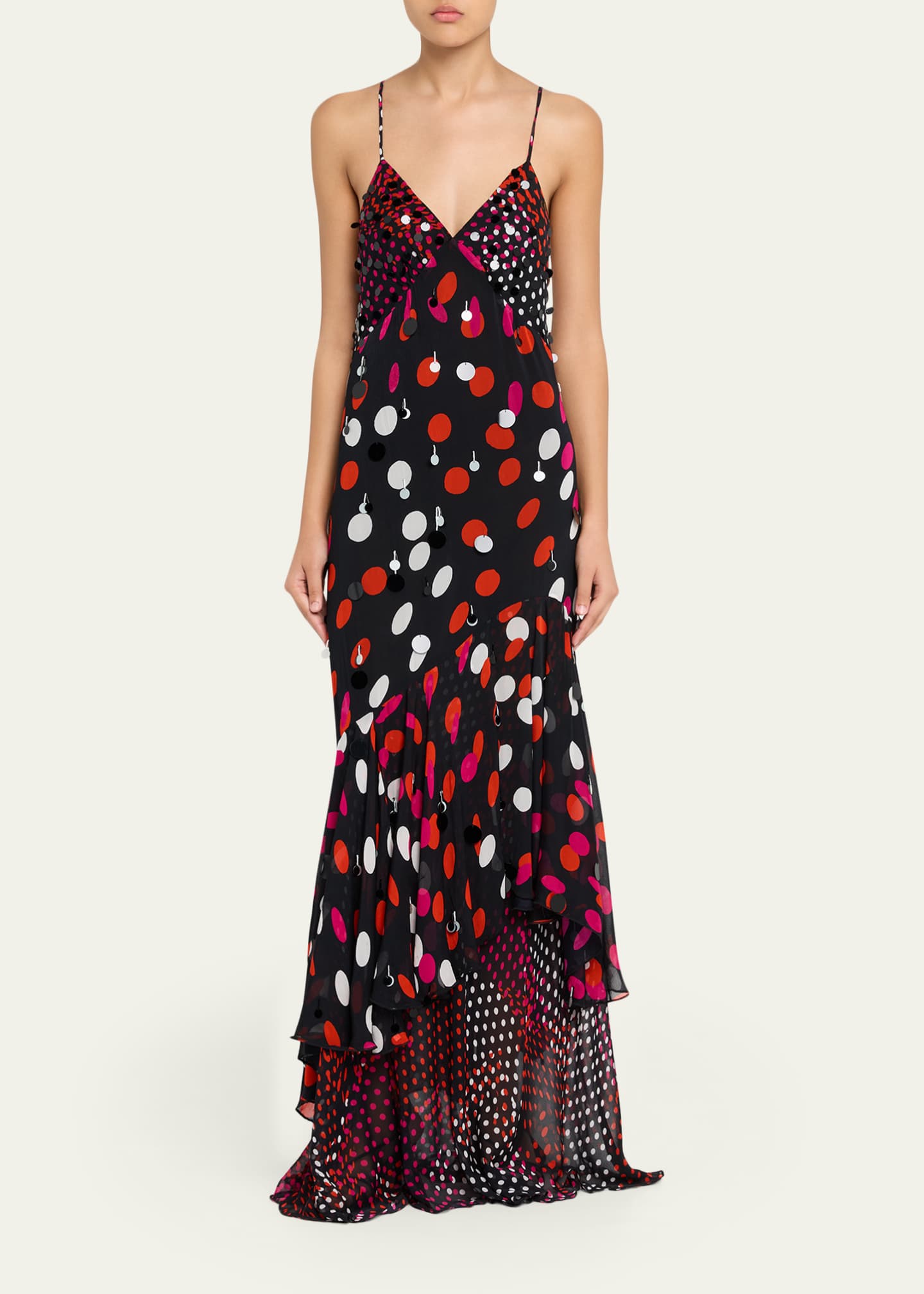 skater fit dress Halter Skater fit n flare X-String Dress in Pink Polka Dot Holographic–  Peridot Clothing main image 0